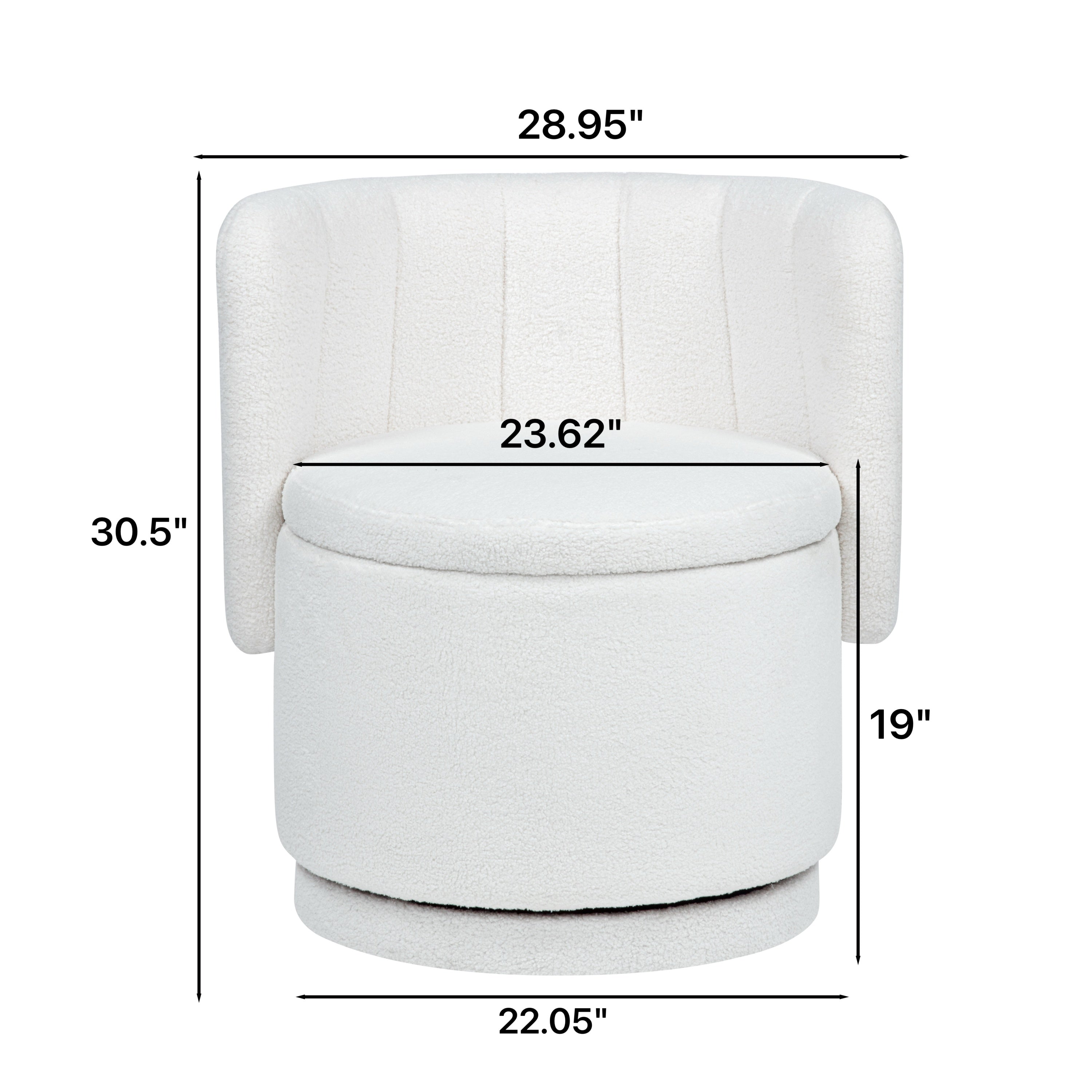 360 Degree Swivel Back Sofa Chair With Storage Space