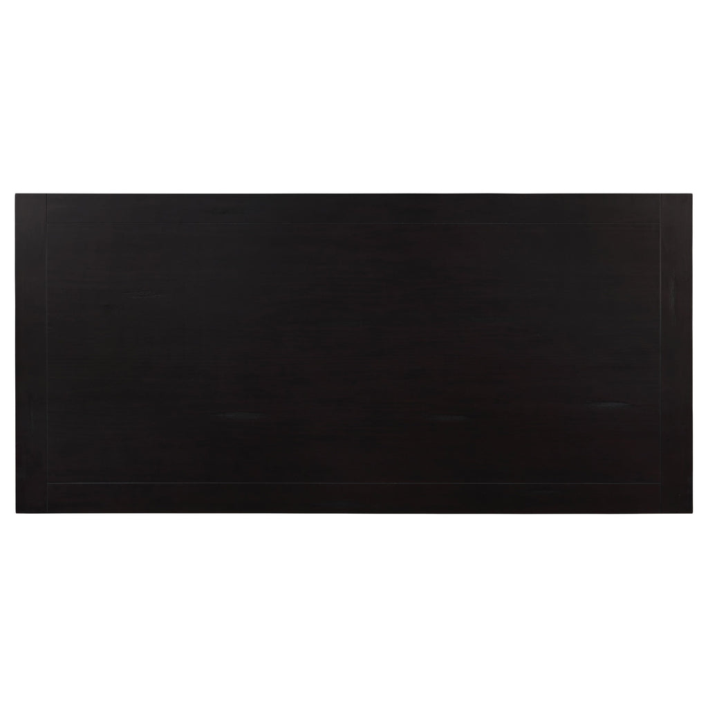 Villeneuve Rustic Espresso Rectangular Double Pedestal Dining Table