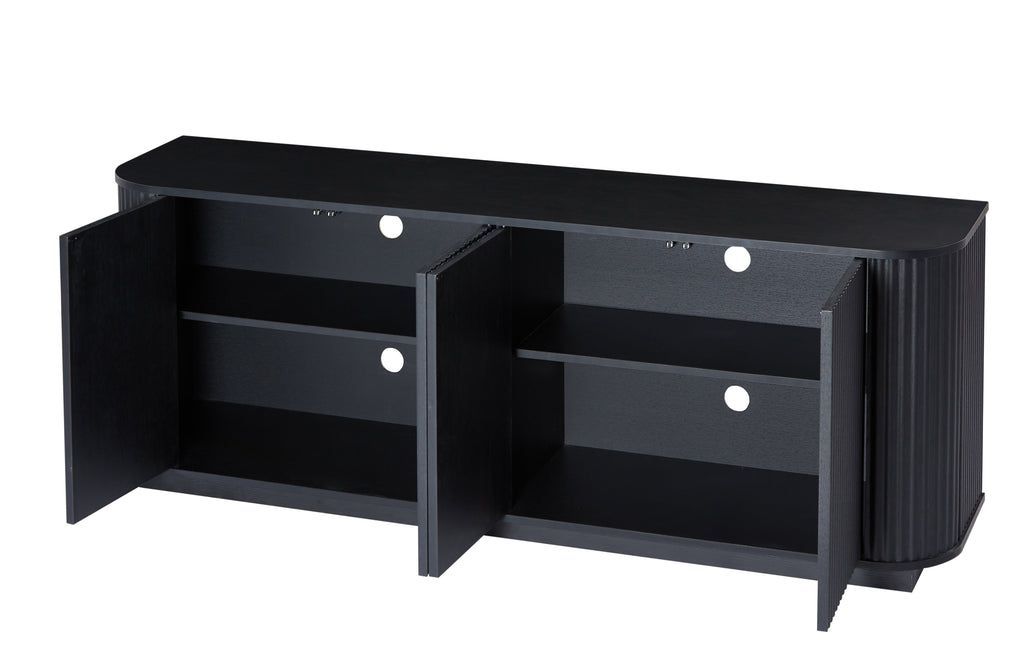 Modern Fluted Sideboard Storage Cabinet