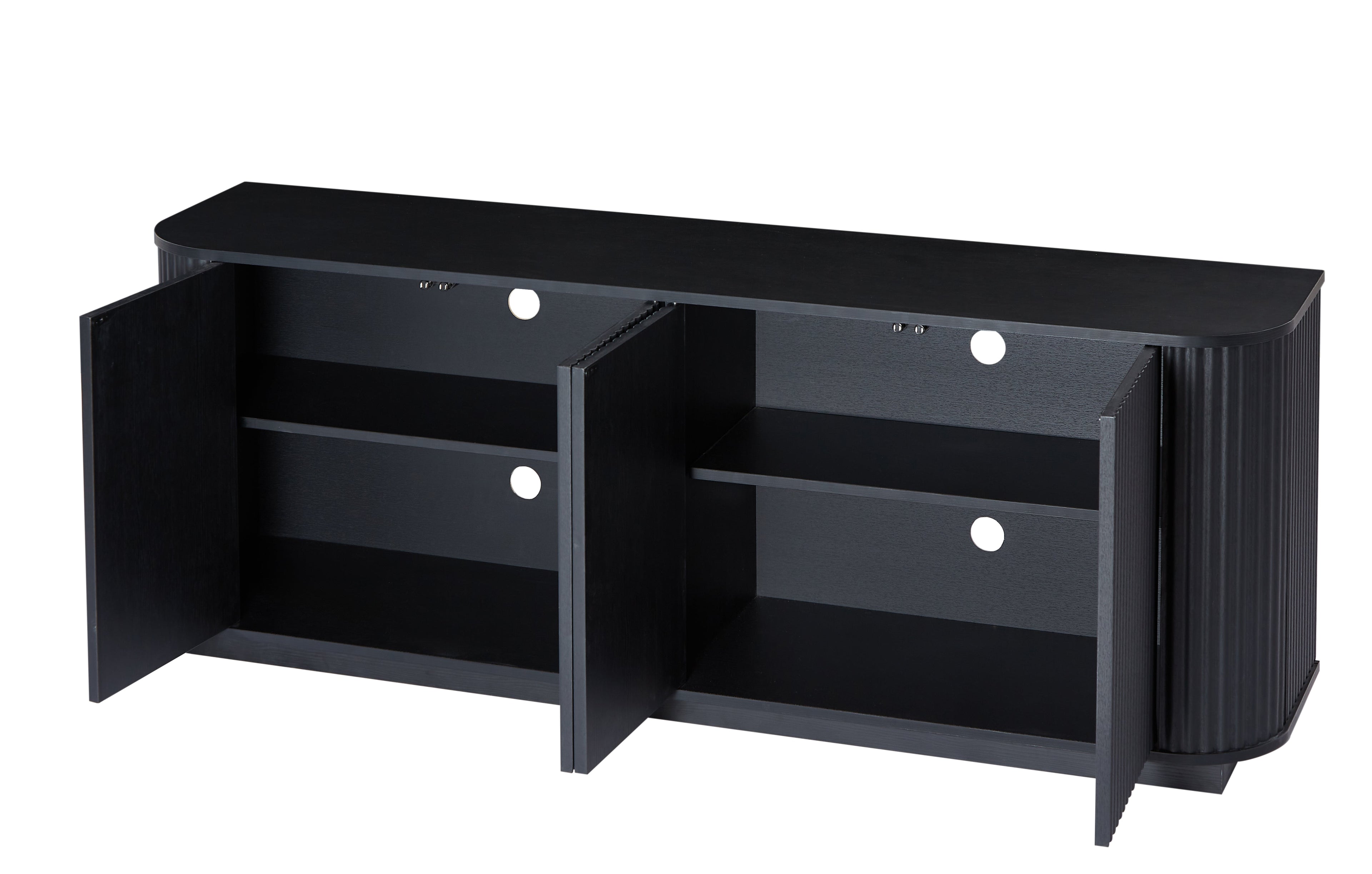 Modern Fluted Sideboard Storage Cabinet