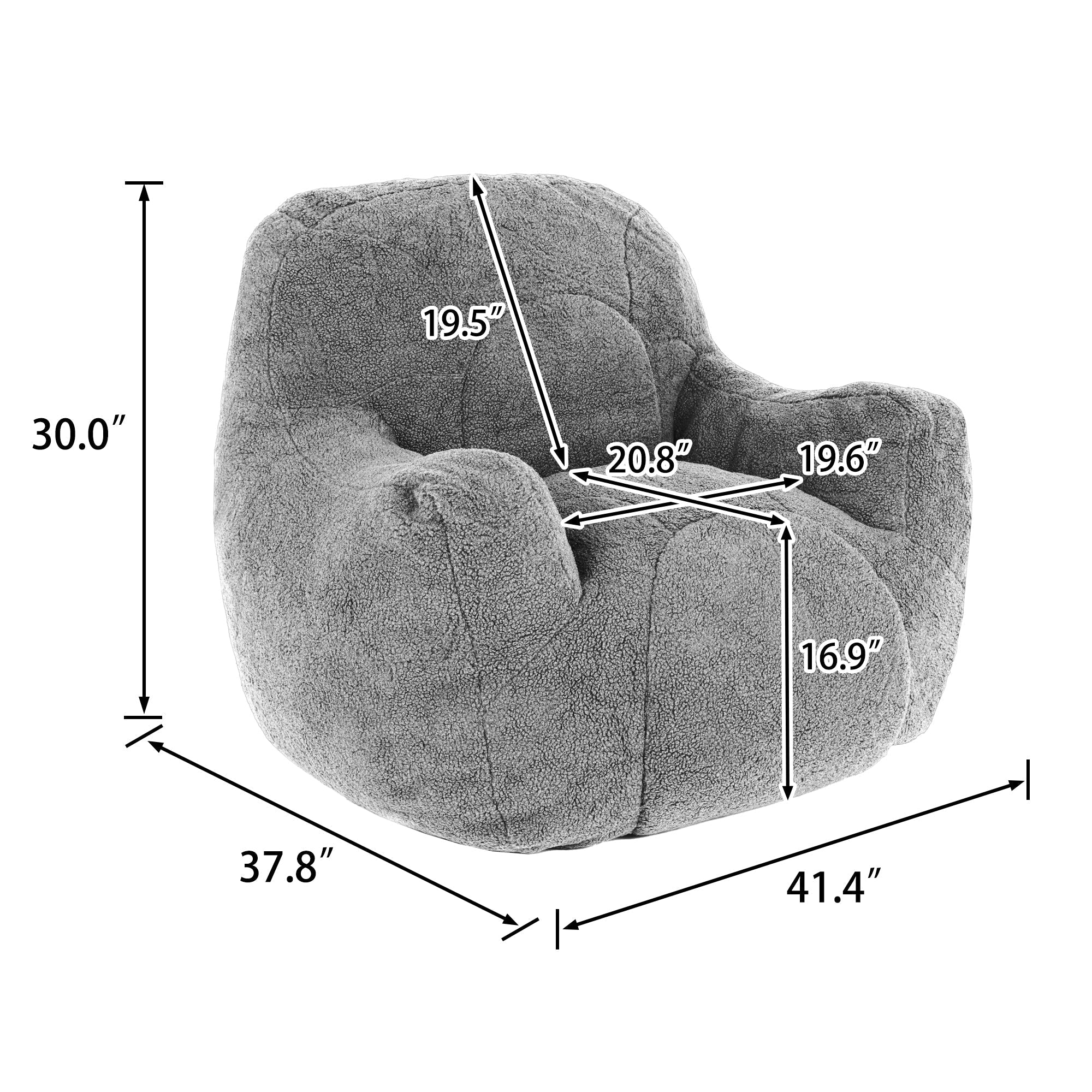 Tufted Memory Foam Bean Bag Chair