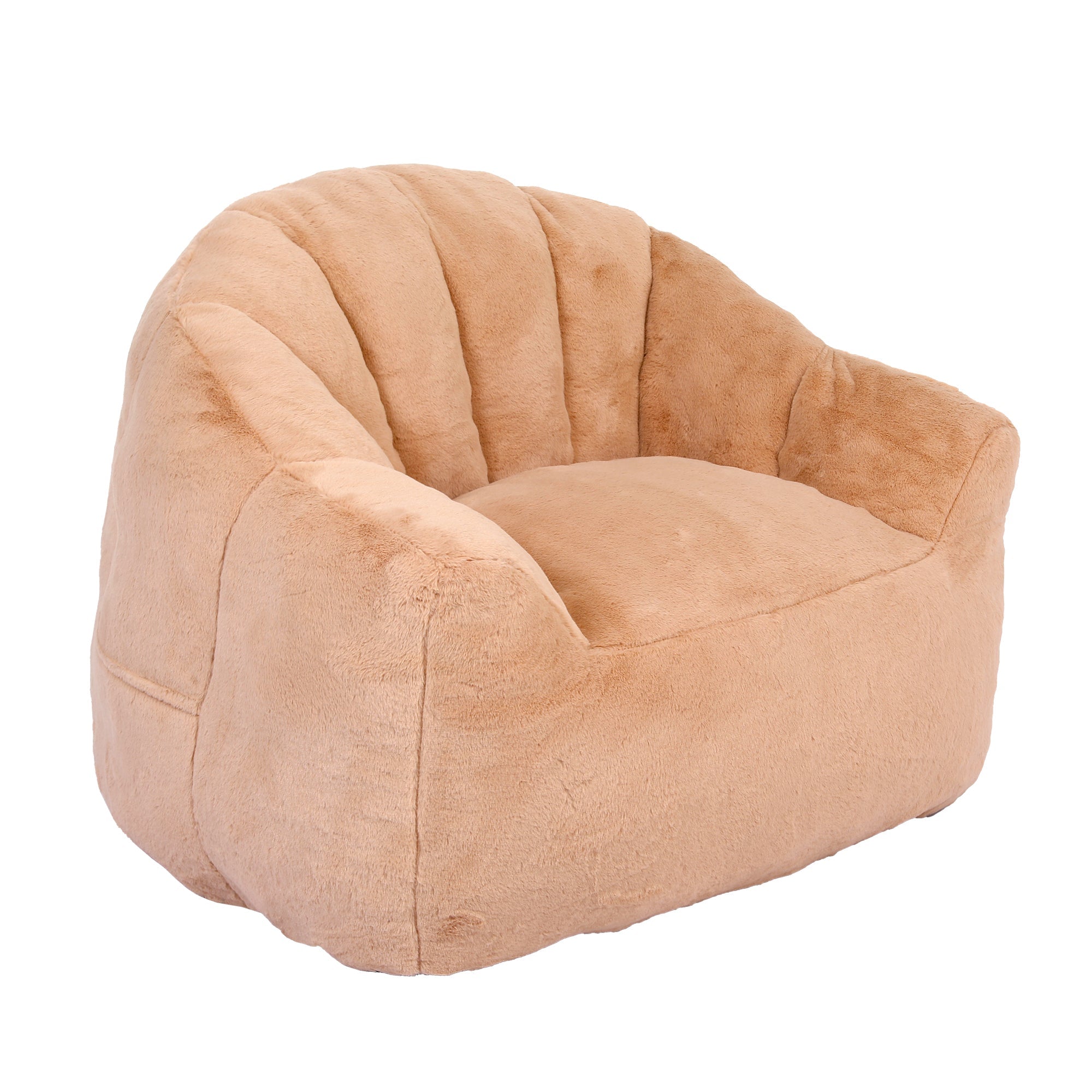 Beanbag Sofa Chair with Armrests Stuffed with High-Density Foam