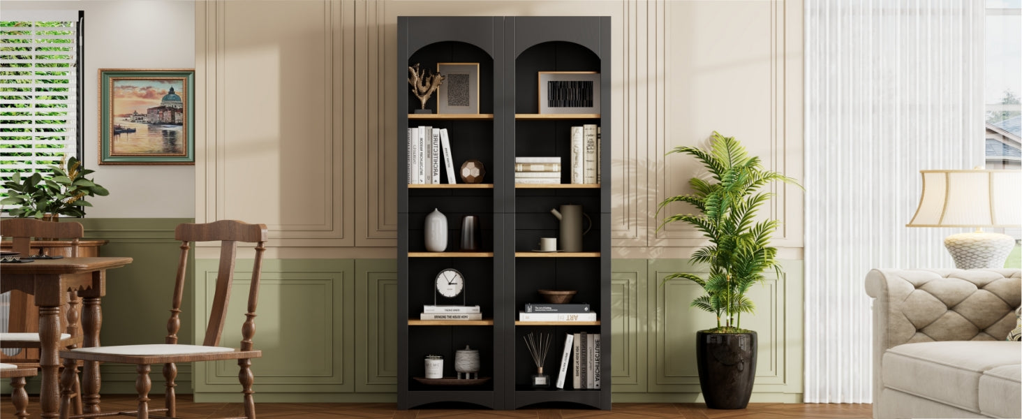 Farmhouse Two-Tone Storage Cabinet with Adjustable Shelves