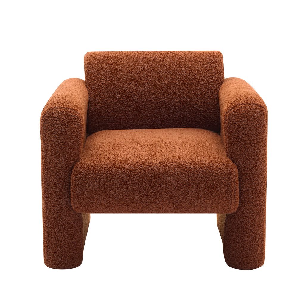 Marlowe Modern Sherpa Upholstered Comfy Reading Accent Chair