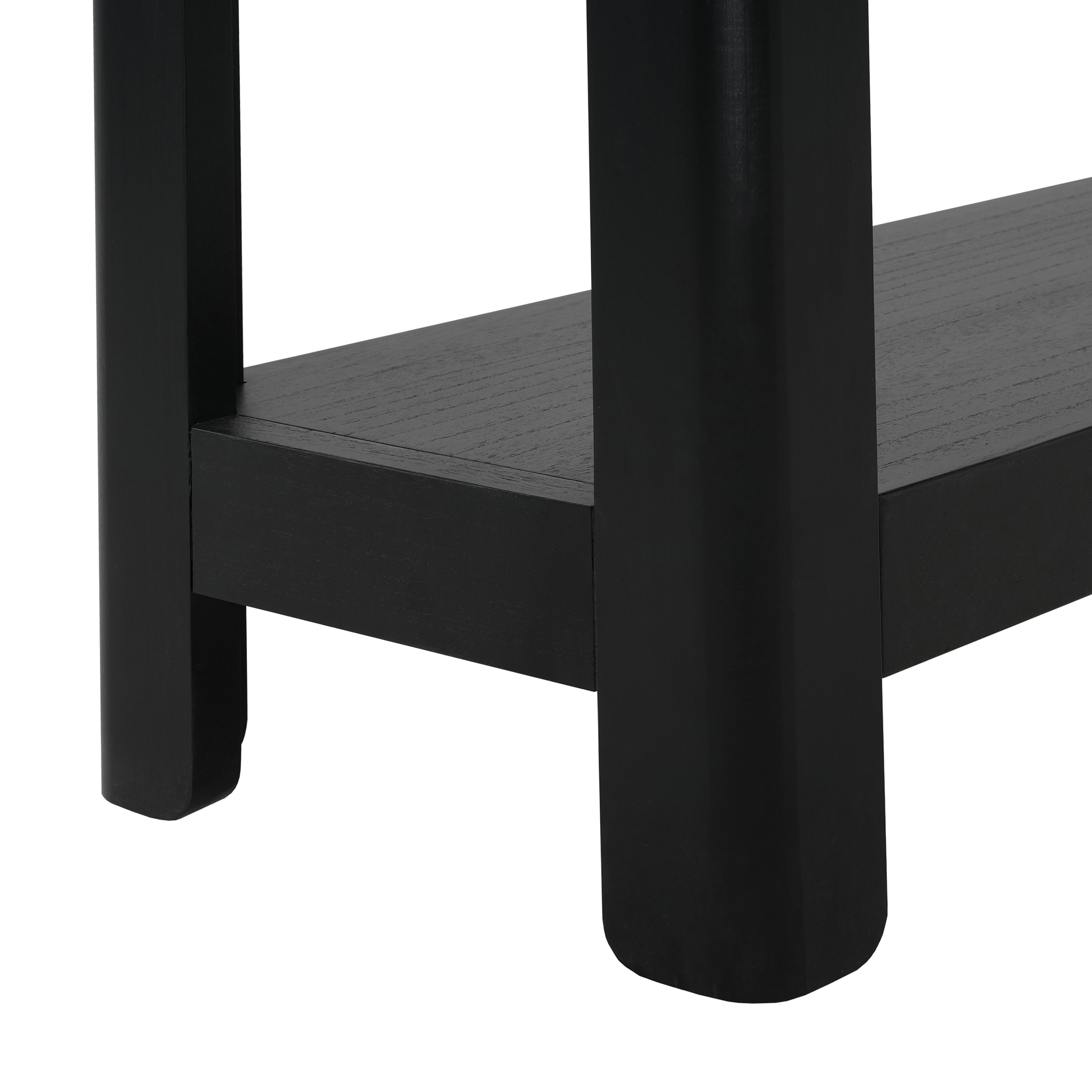 Modern Farmhouse Minimalist Rounded Console Table