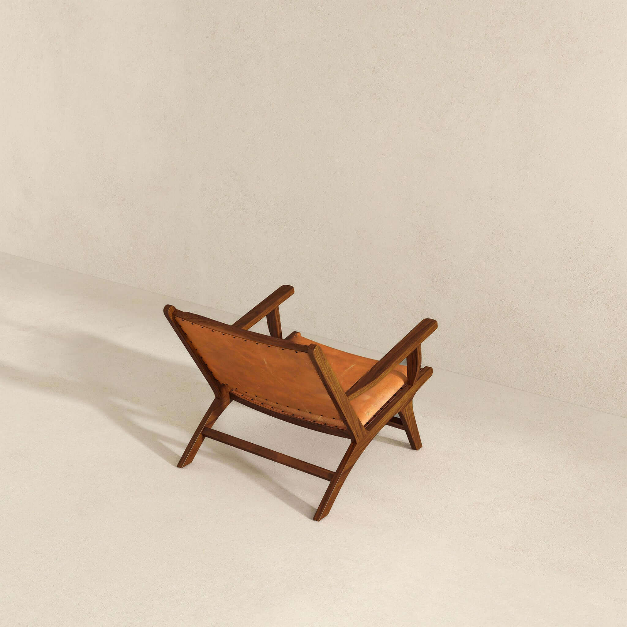Daniel Mid-Century Modern Leather Arm Chair