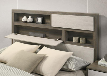 224981Q-S4 Fenwick 4-piece Queen Platform Bedroom Set Grey Oak
