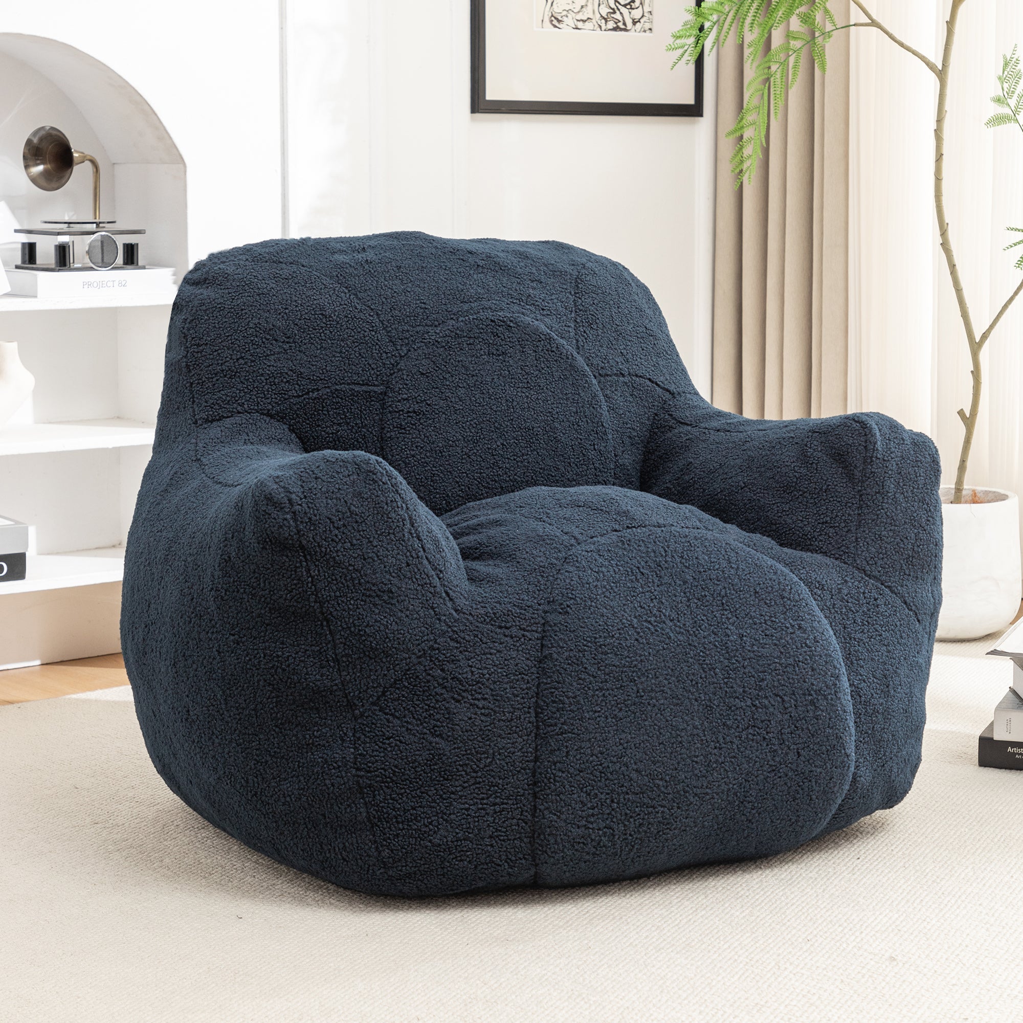 Tufted Memory Foam Bean Bag Chair