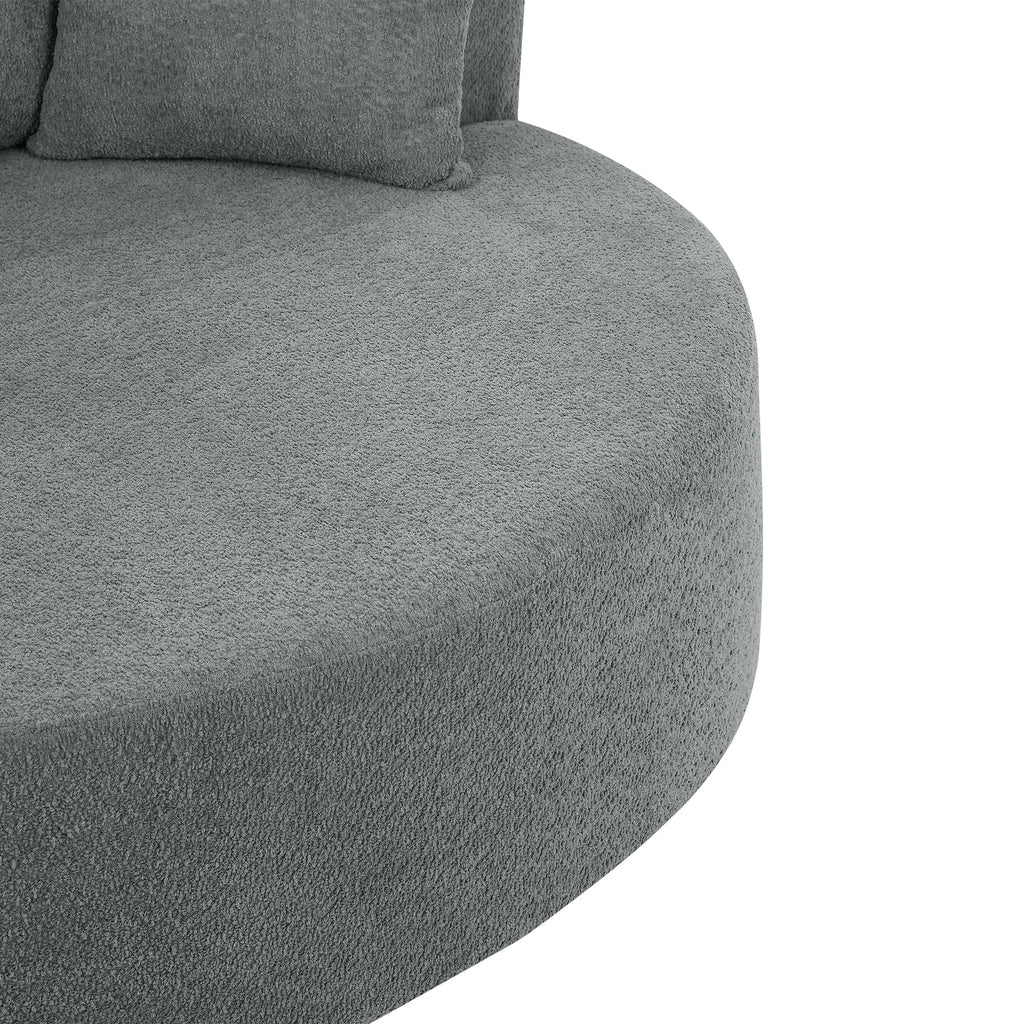 Crossley Oversized Swivel Barrel Accent Chair