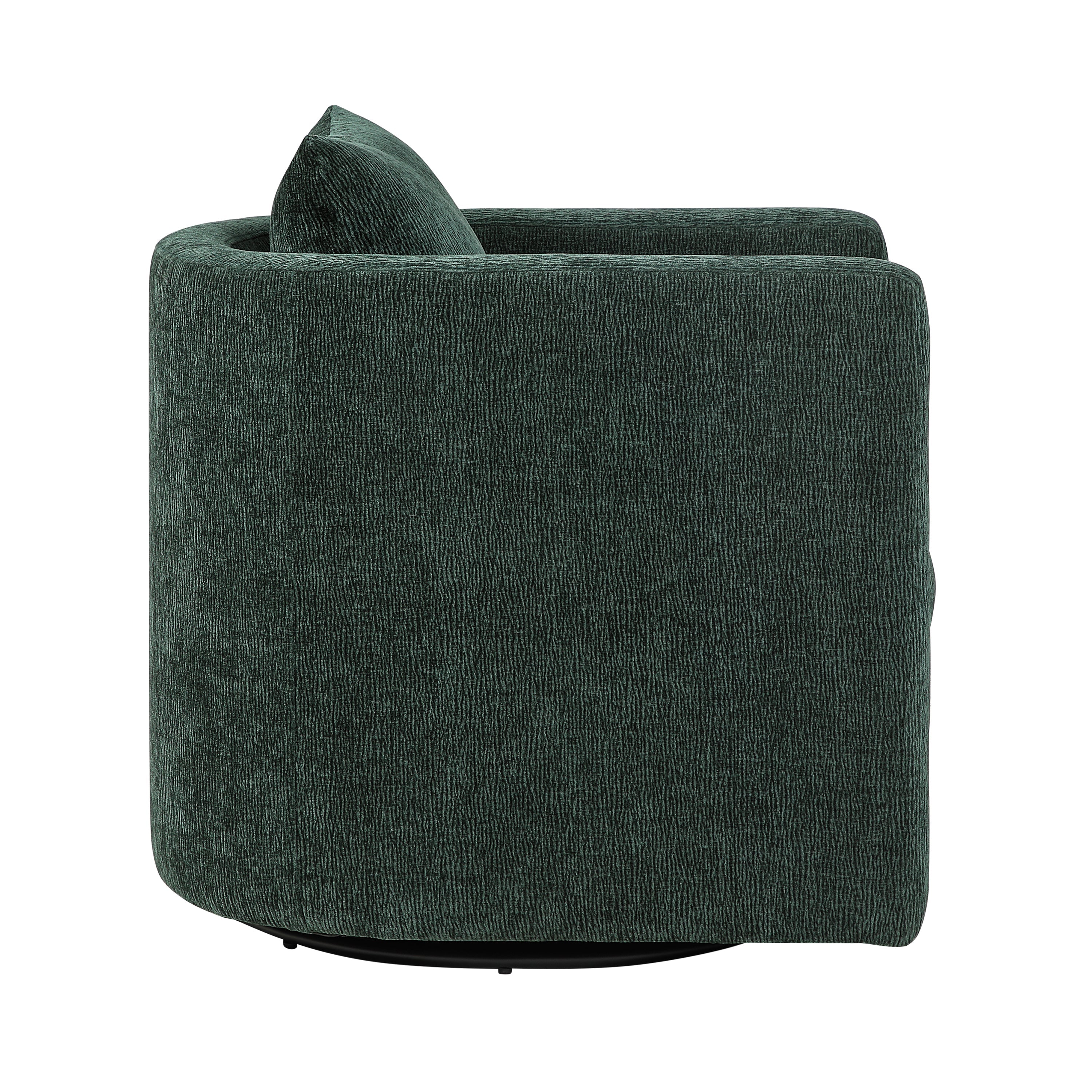 Sutton Light Grey Performance Fabric Swivel Barrel Chair