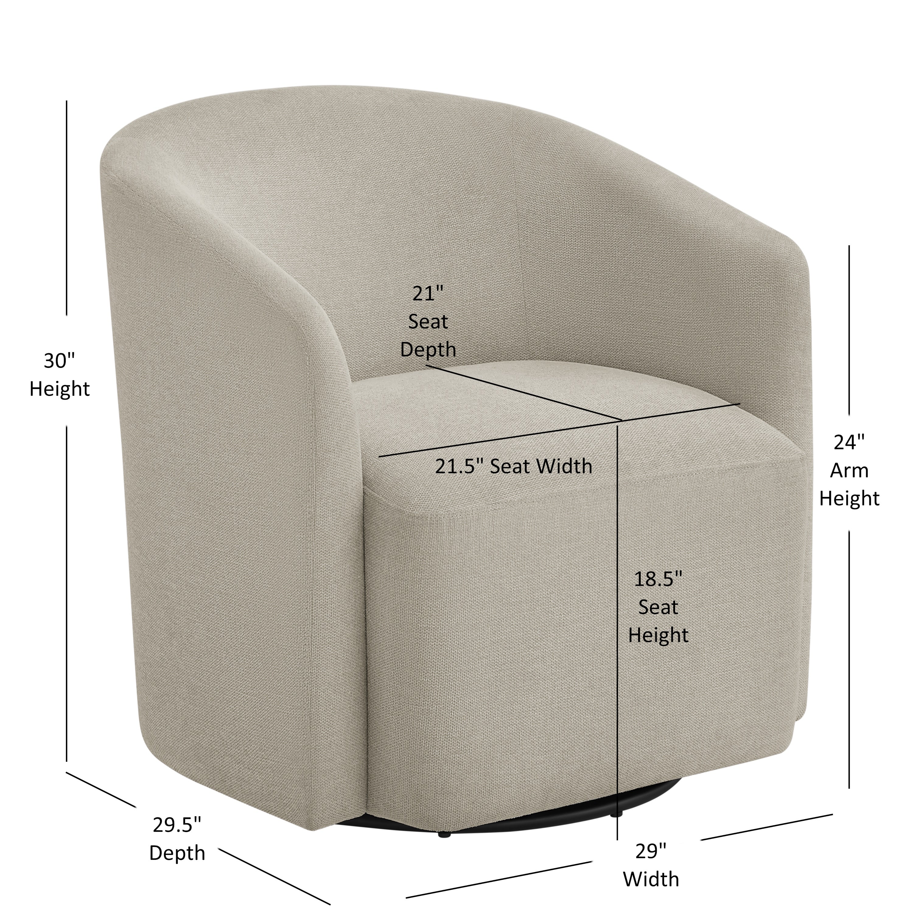 Ardena Swivel Barrel Chair