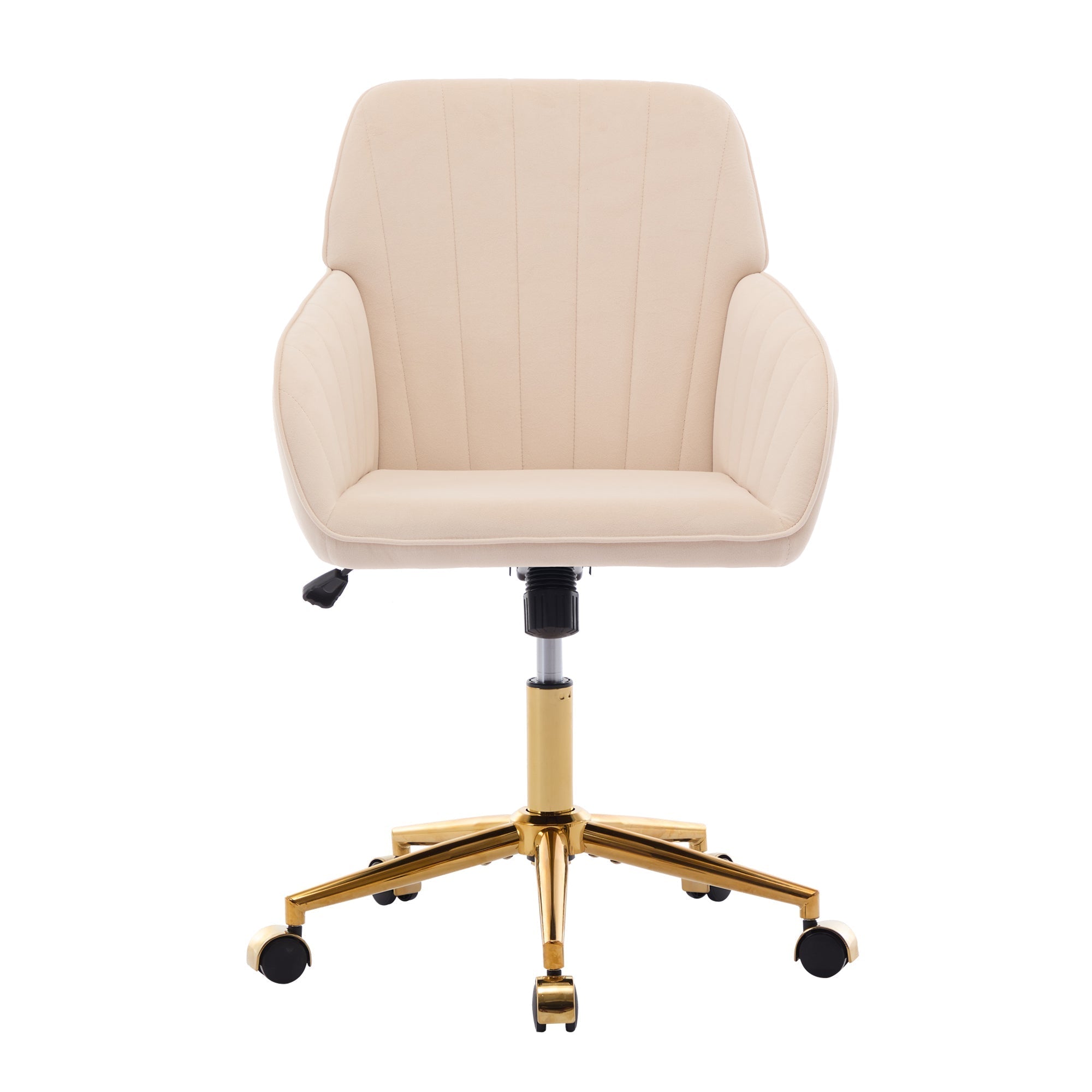 Adjustable Ergonomic Swivel Chair with Golden Base