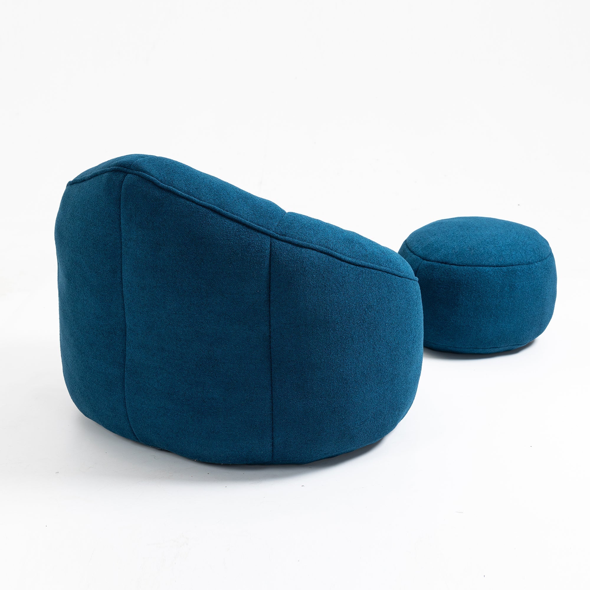Bean Bag Sofa Chair with High-Pressure Foam and Footrest