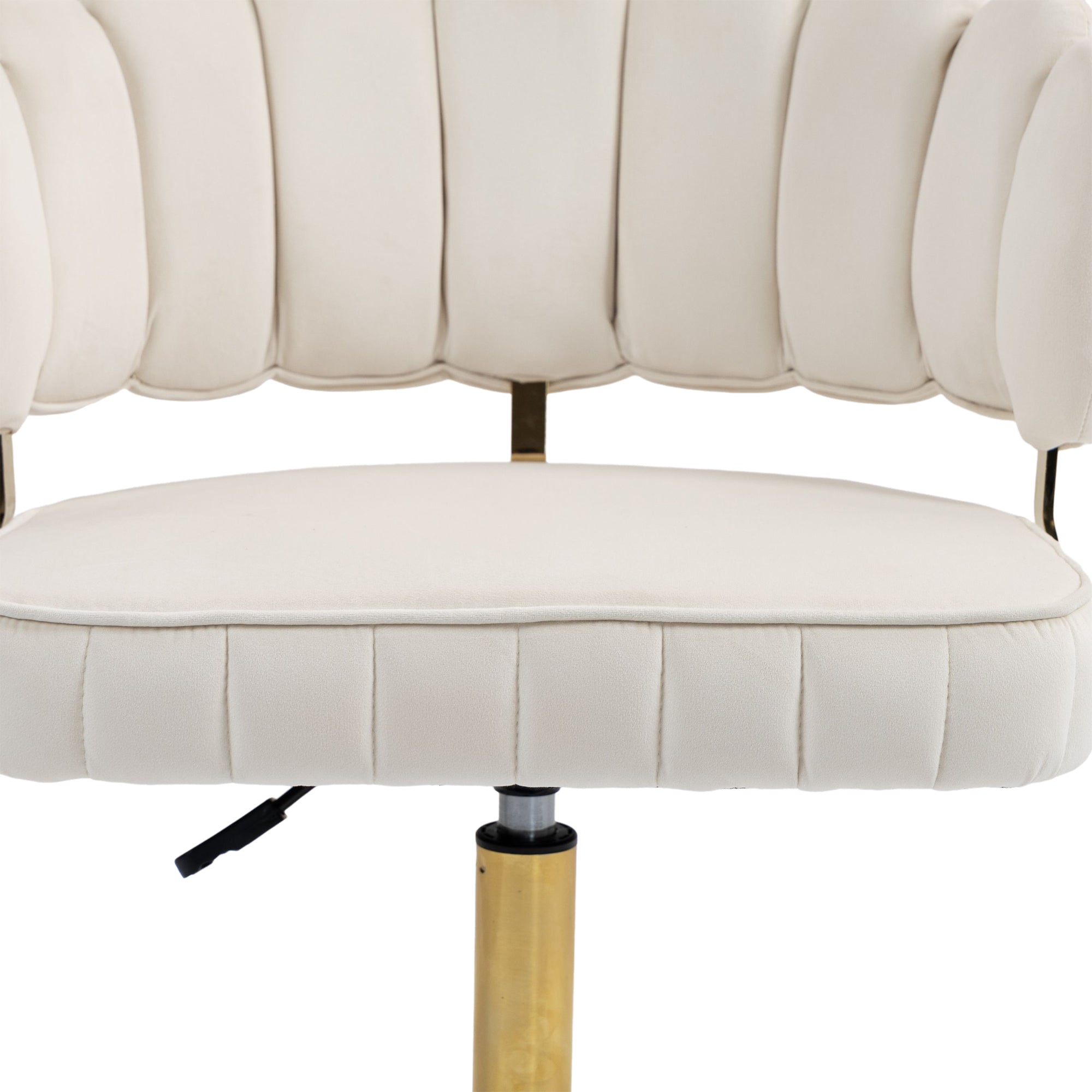 Modern Velvet Home Office Desk Chair with Adjustable Height and Swivel Wheels