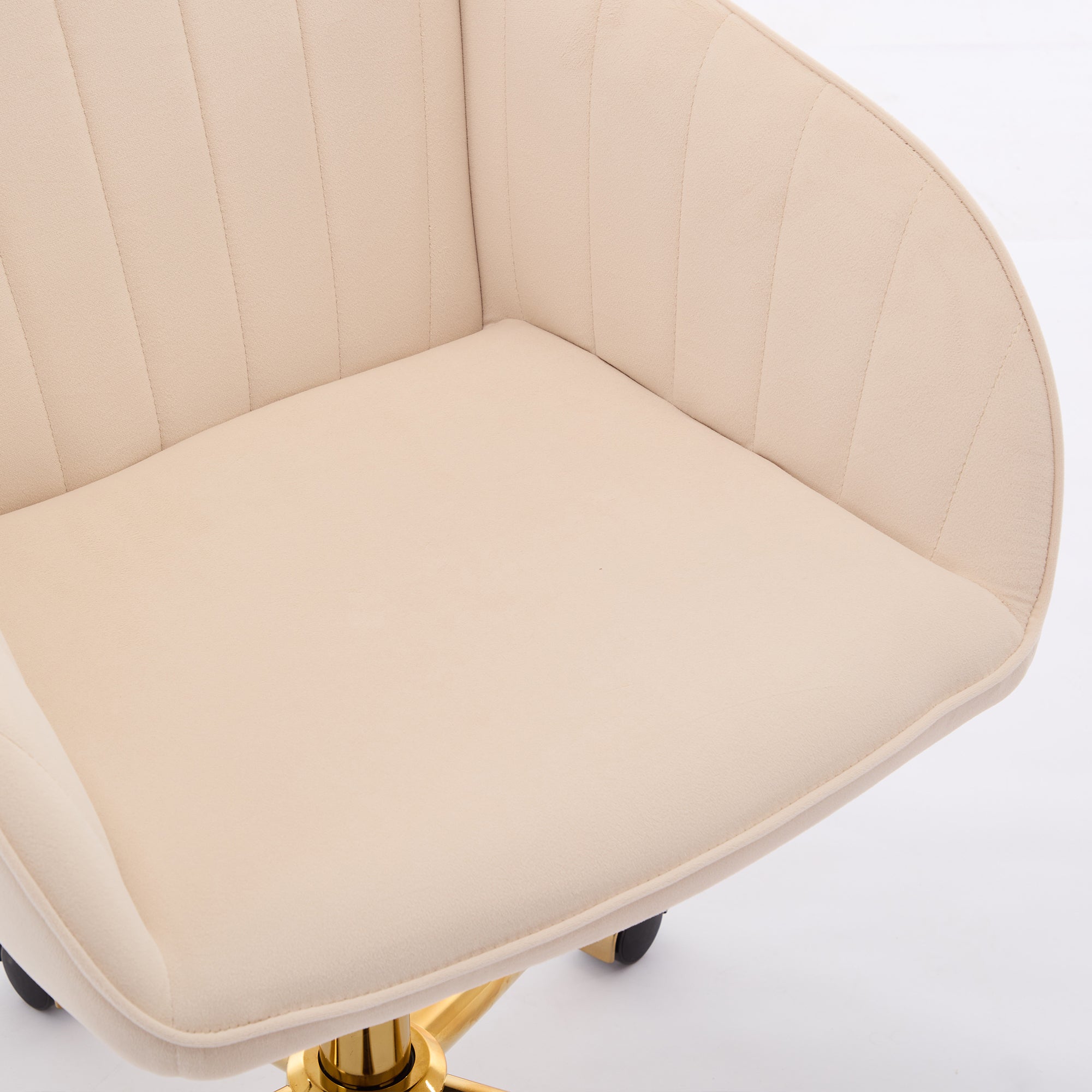 Adjustable Ergonomic Swivel Chair with Golden Base