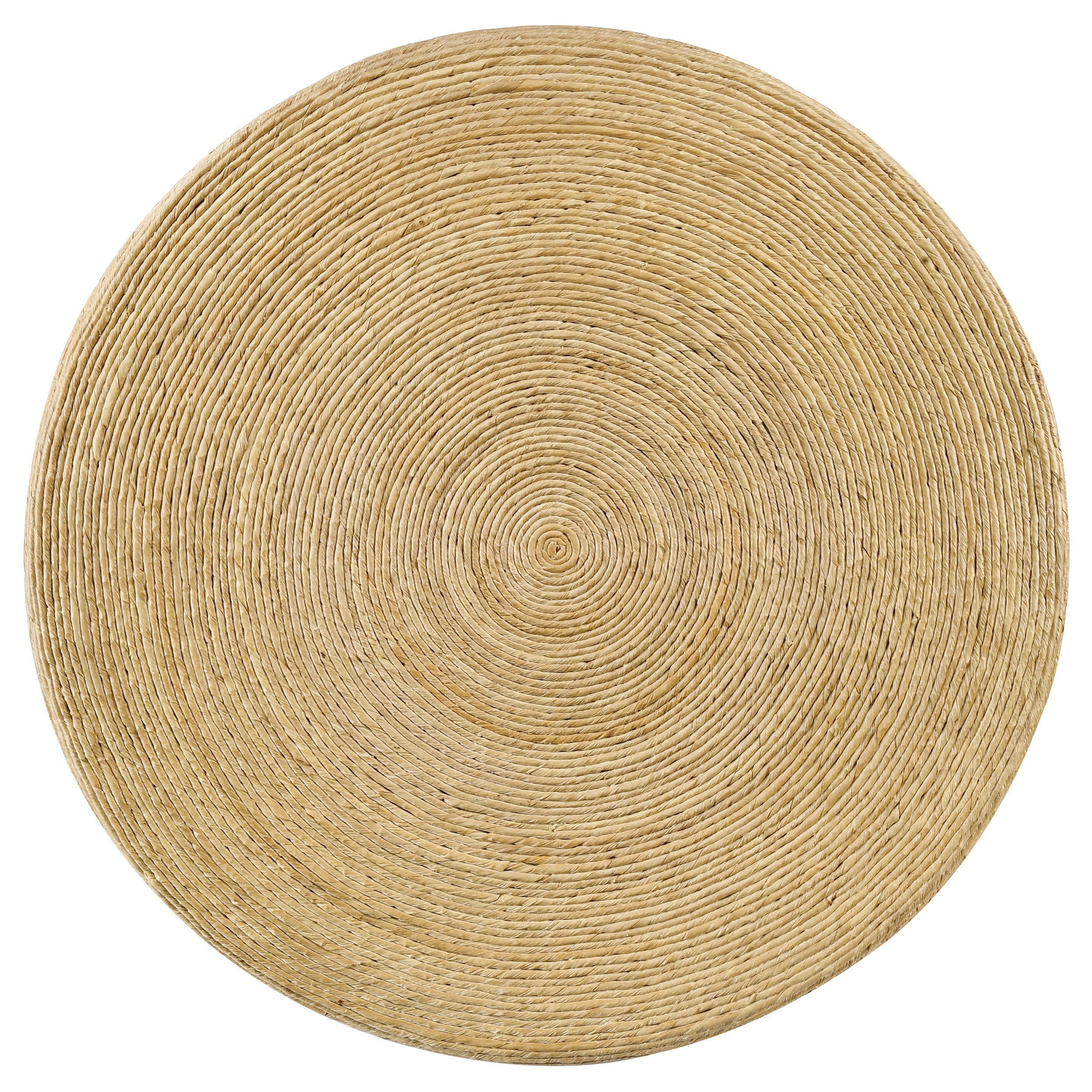 Mize Natural Woven Rattan Round Coffee Table