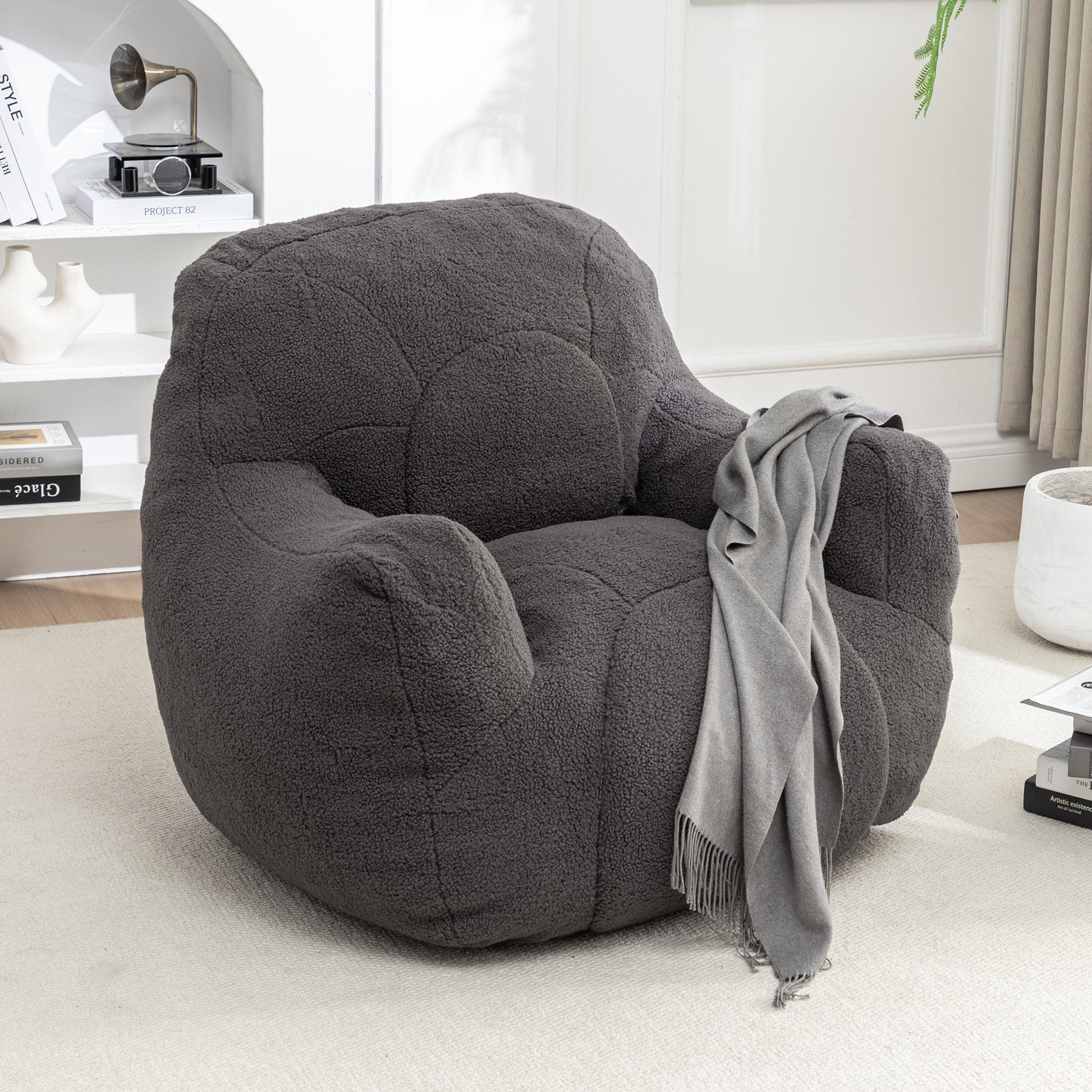 Tufted Memory Foam Bean Bag Chair