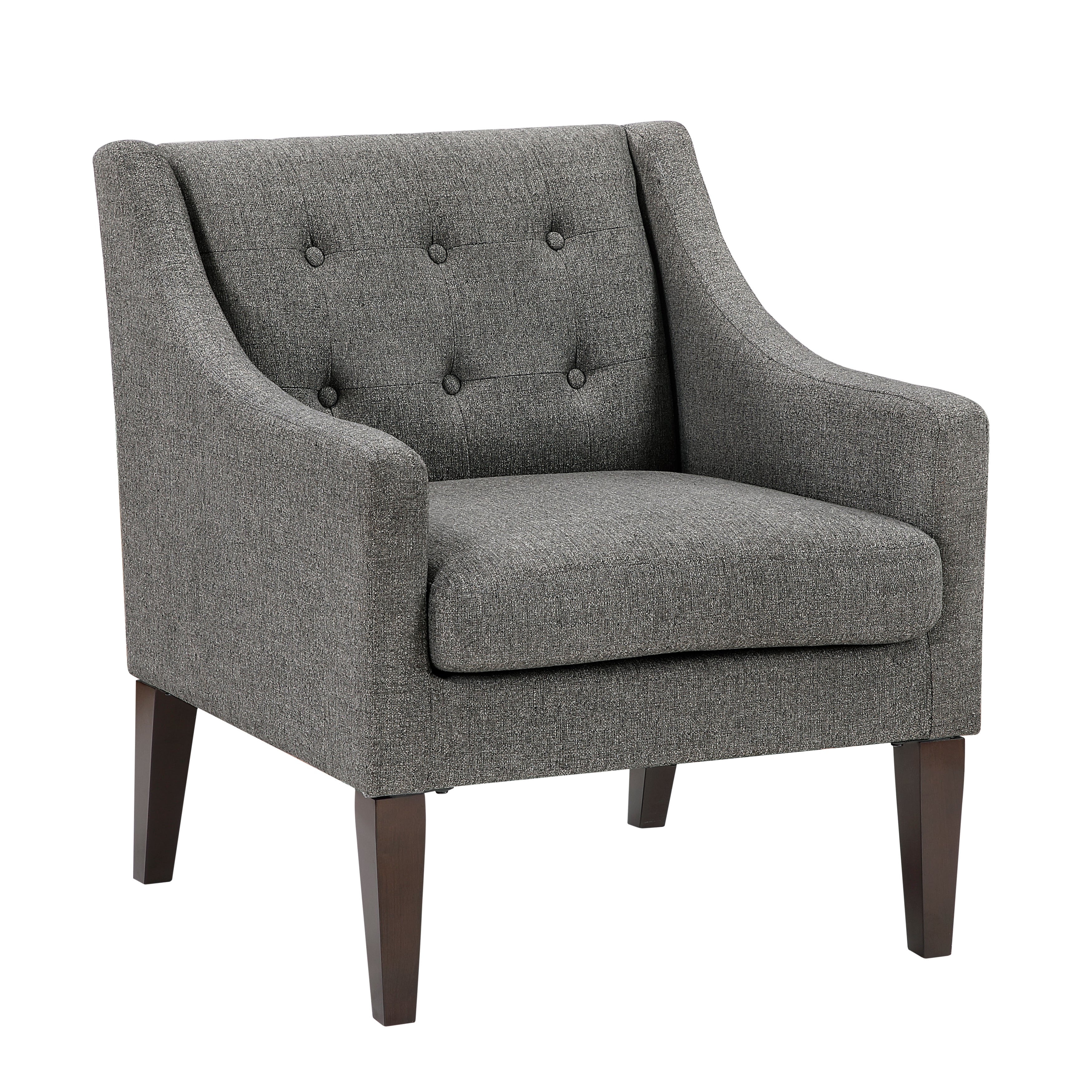 Contemporary Button Tufted Accent Chair