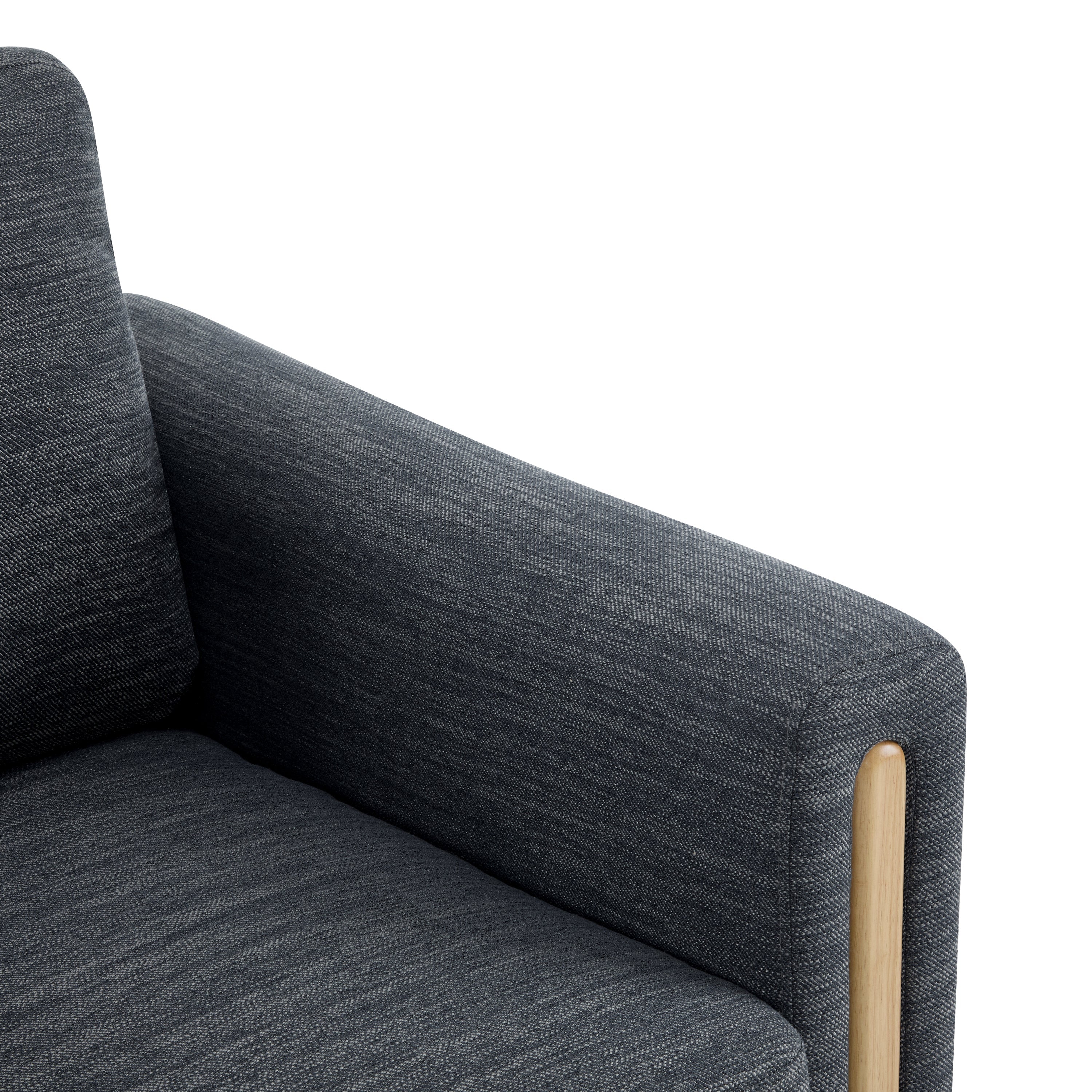 Harmonia Fabric Upholstered Accent Chair with Wood Accent