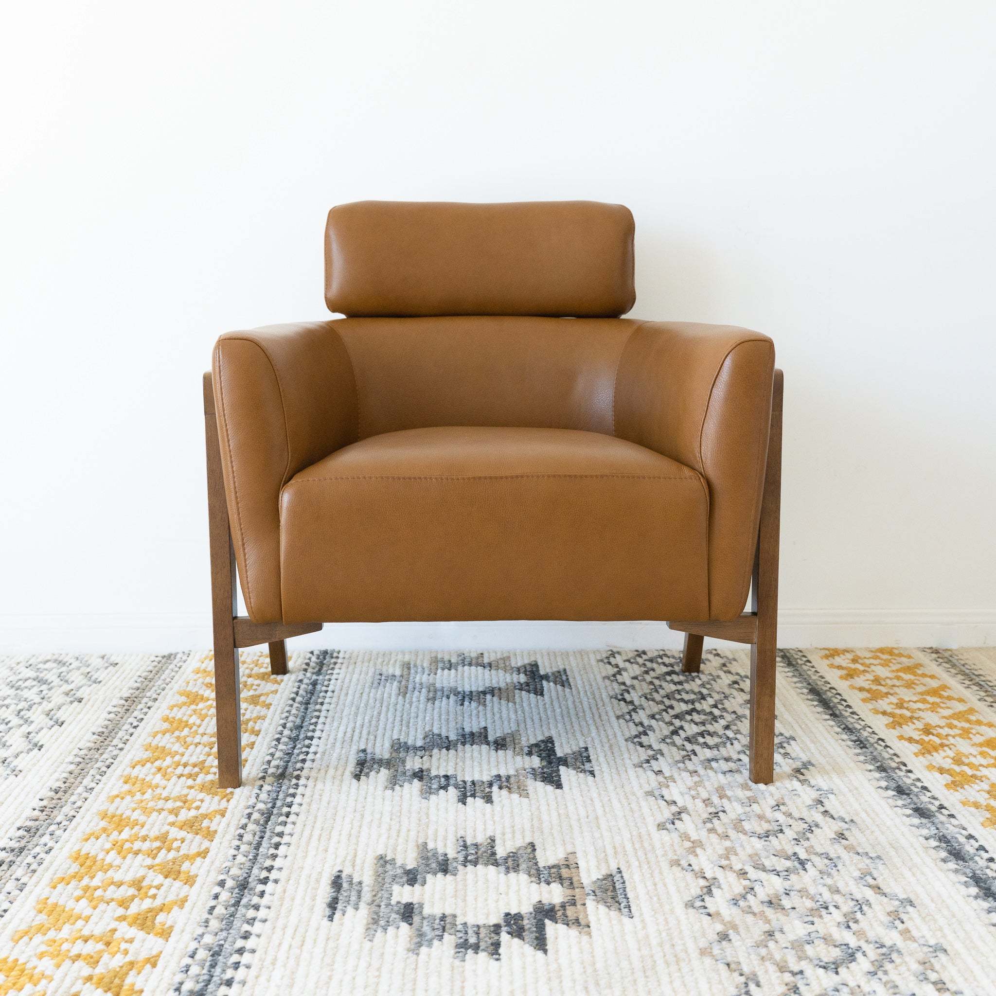 Kayson Tan Leather Lounge Chair