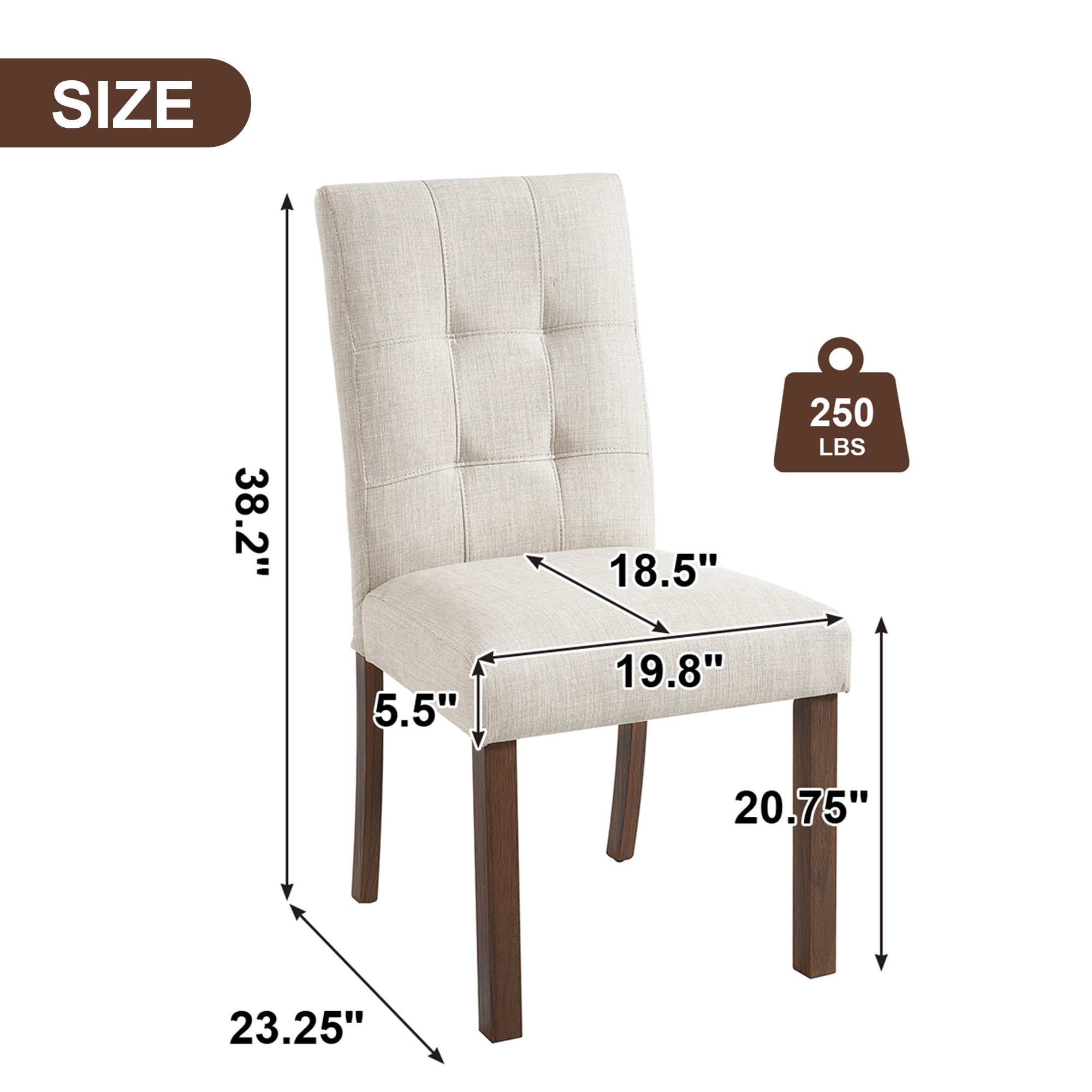 Franklin Tufted Upholstered Dining Chairs, Set of 4
