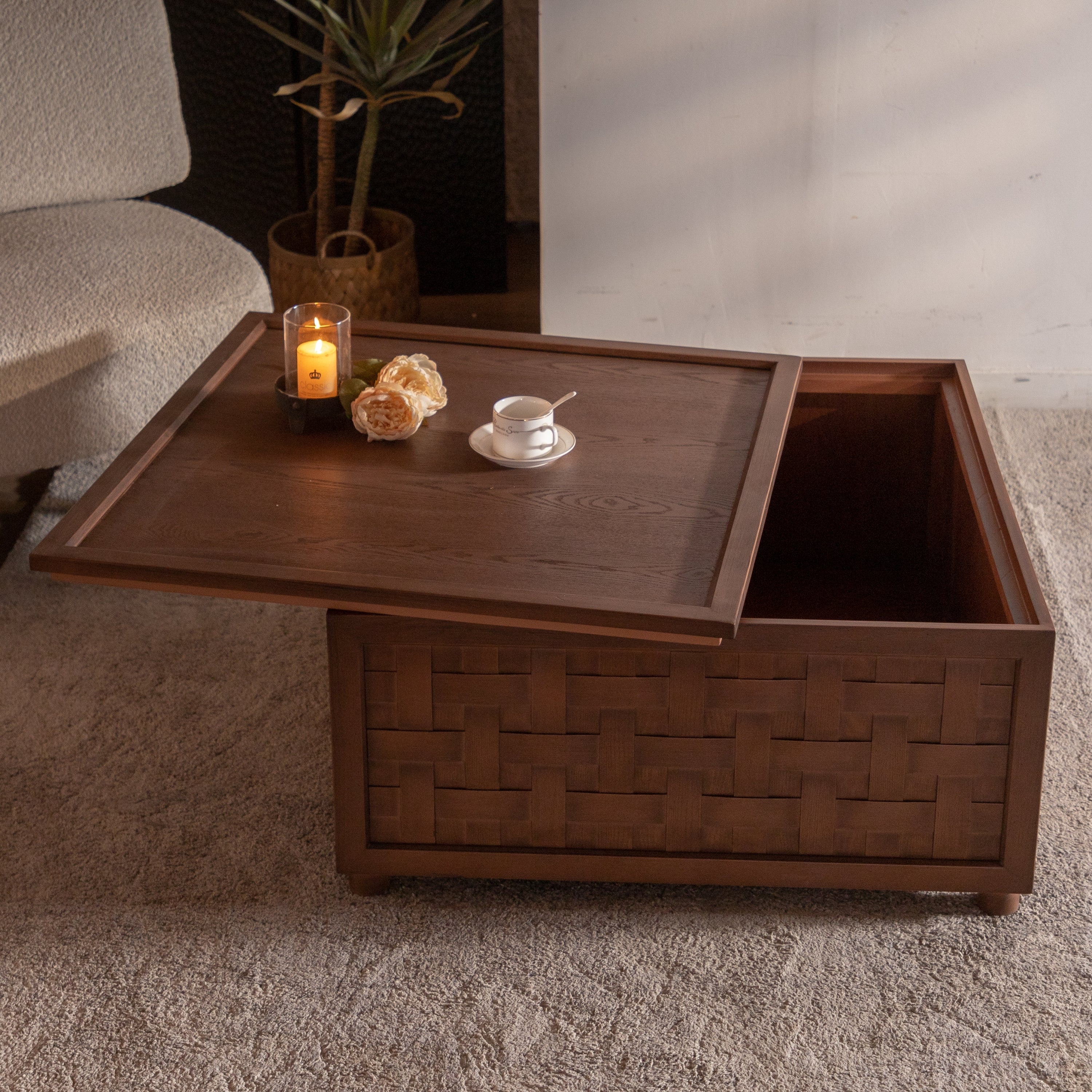 Ashwick Farmhouse Coffee Table with Storage