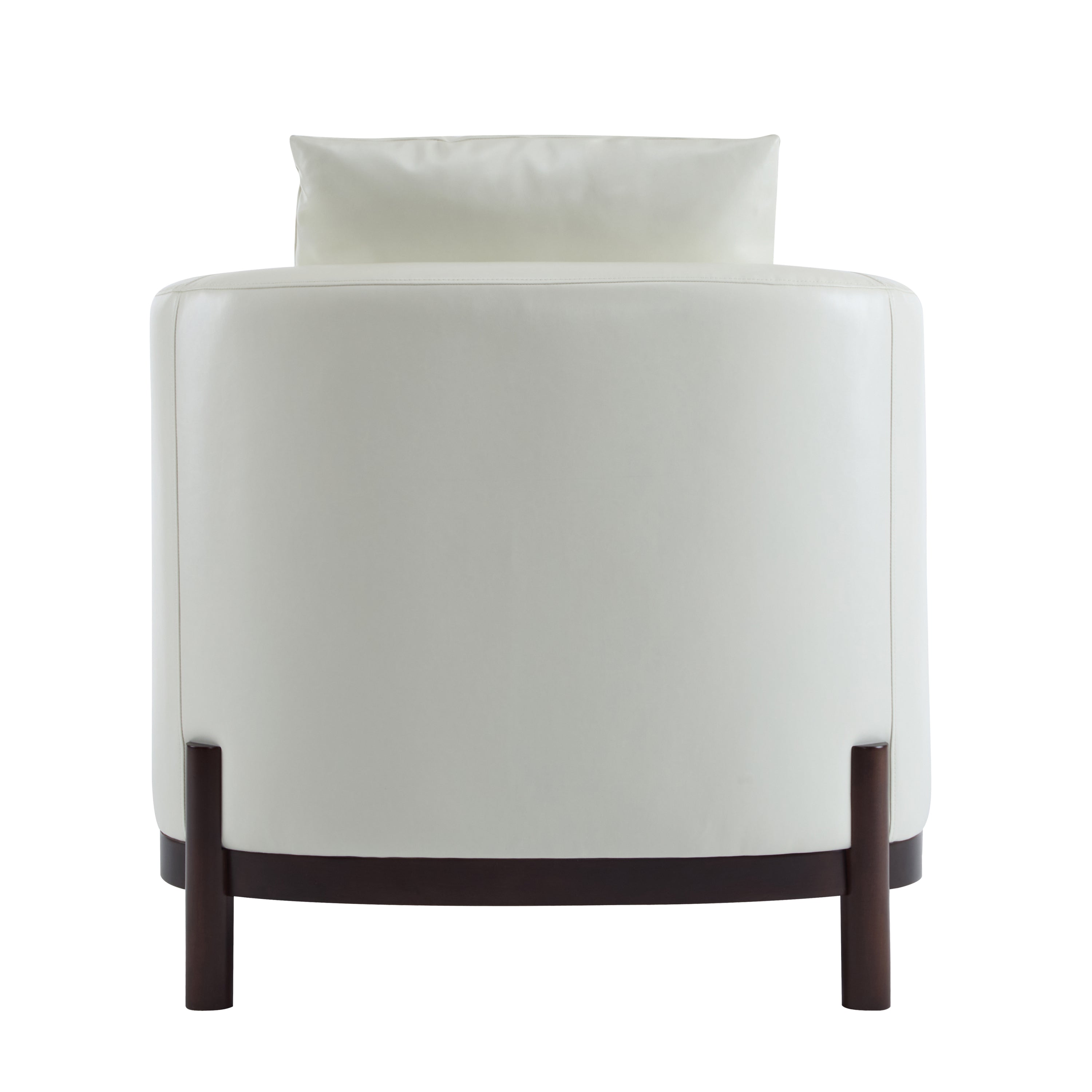 Faux Leather Barrel Club Accent Chair
