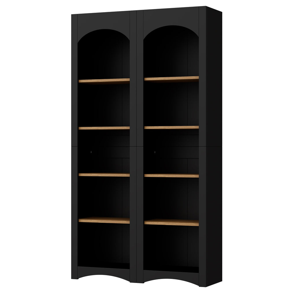 Farmhouse Two-Tone Storage Cabinet with Adjustable Shelves