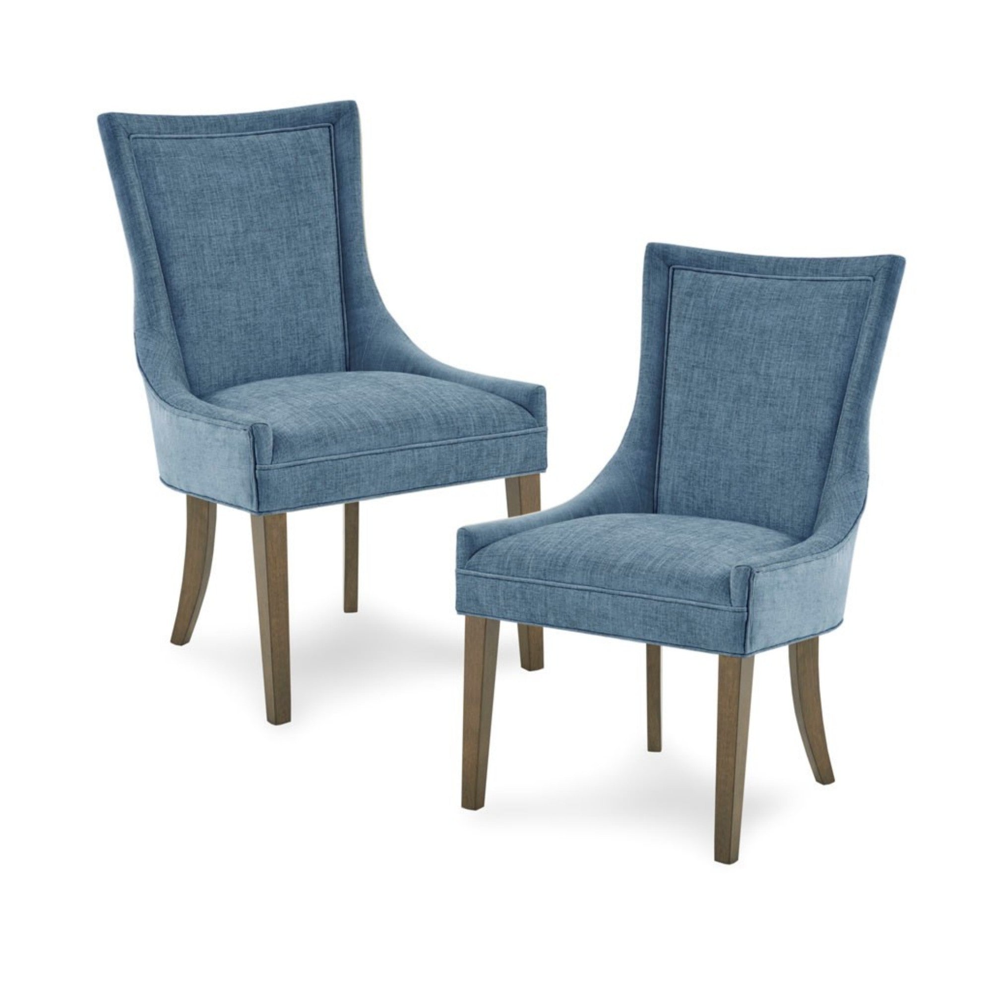 Flared High Back Upholstered Dining Chair, Set of 2