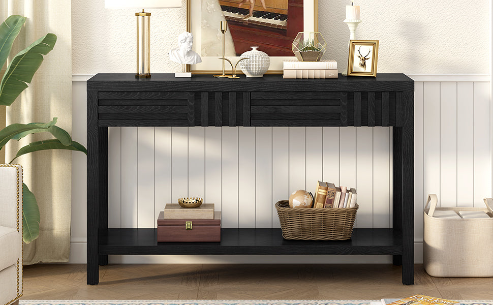 Geometric Drawer Entryway Console Table
