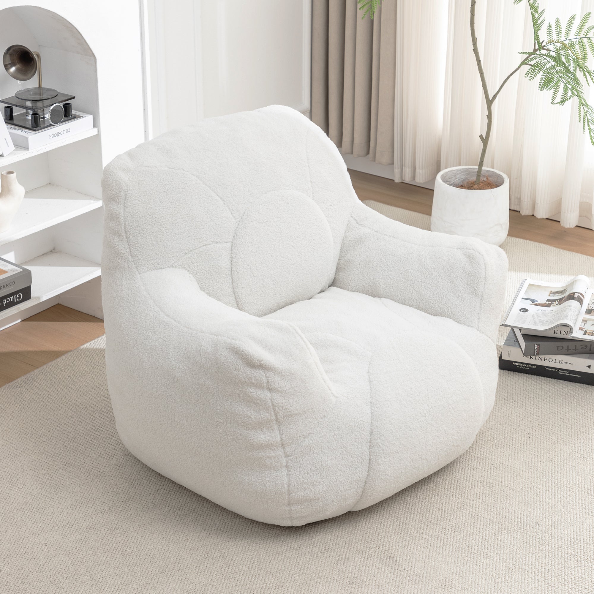 Tufted Memory Foam Bean Bag Chair