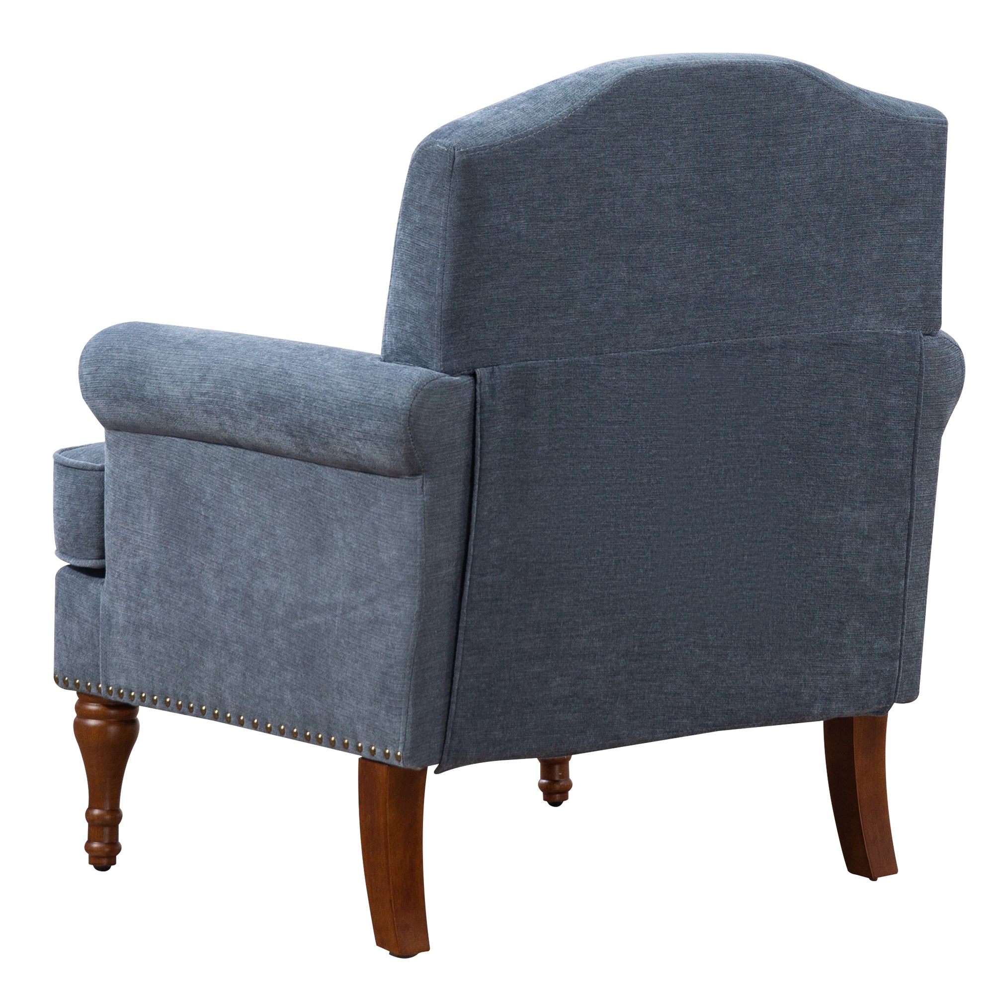 Nailhead Trim Rolled Arm Upholstered Accent Chair