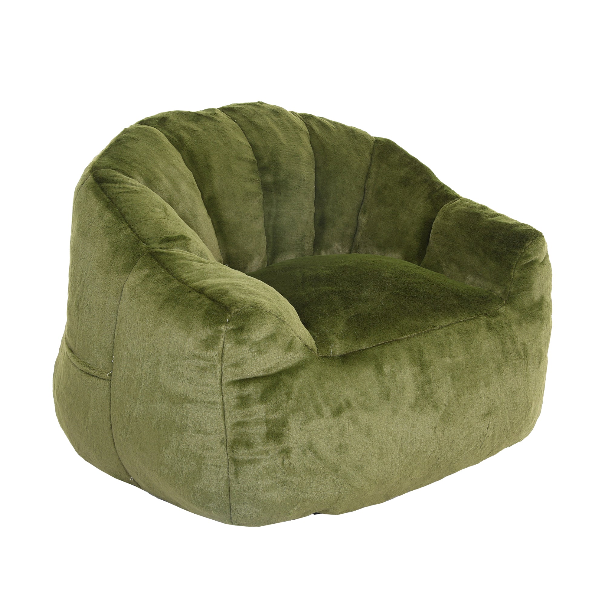 Beanbag Sofa Chair with Armrests Stuffed with High-Density Foam