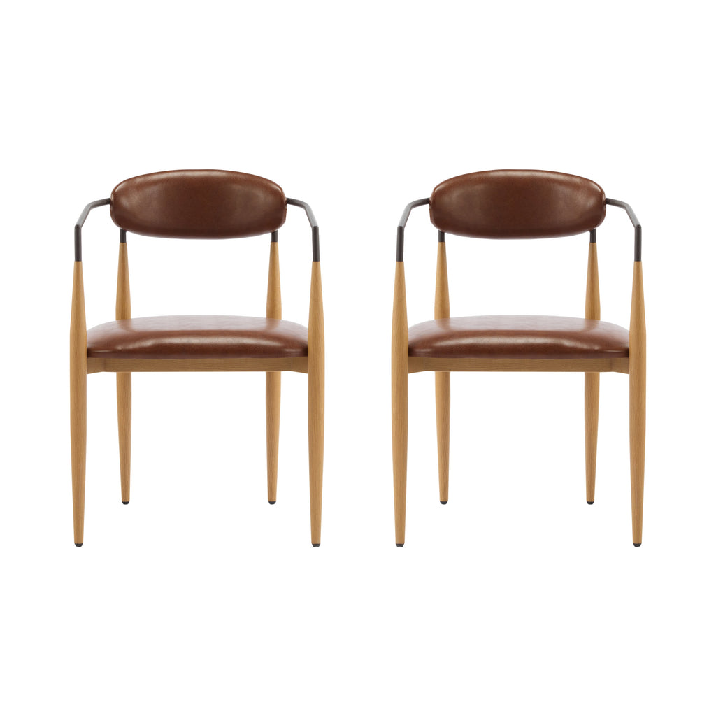 Fielding Mid-Century Modern Dining Chair, Set of 2