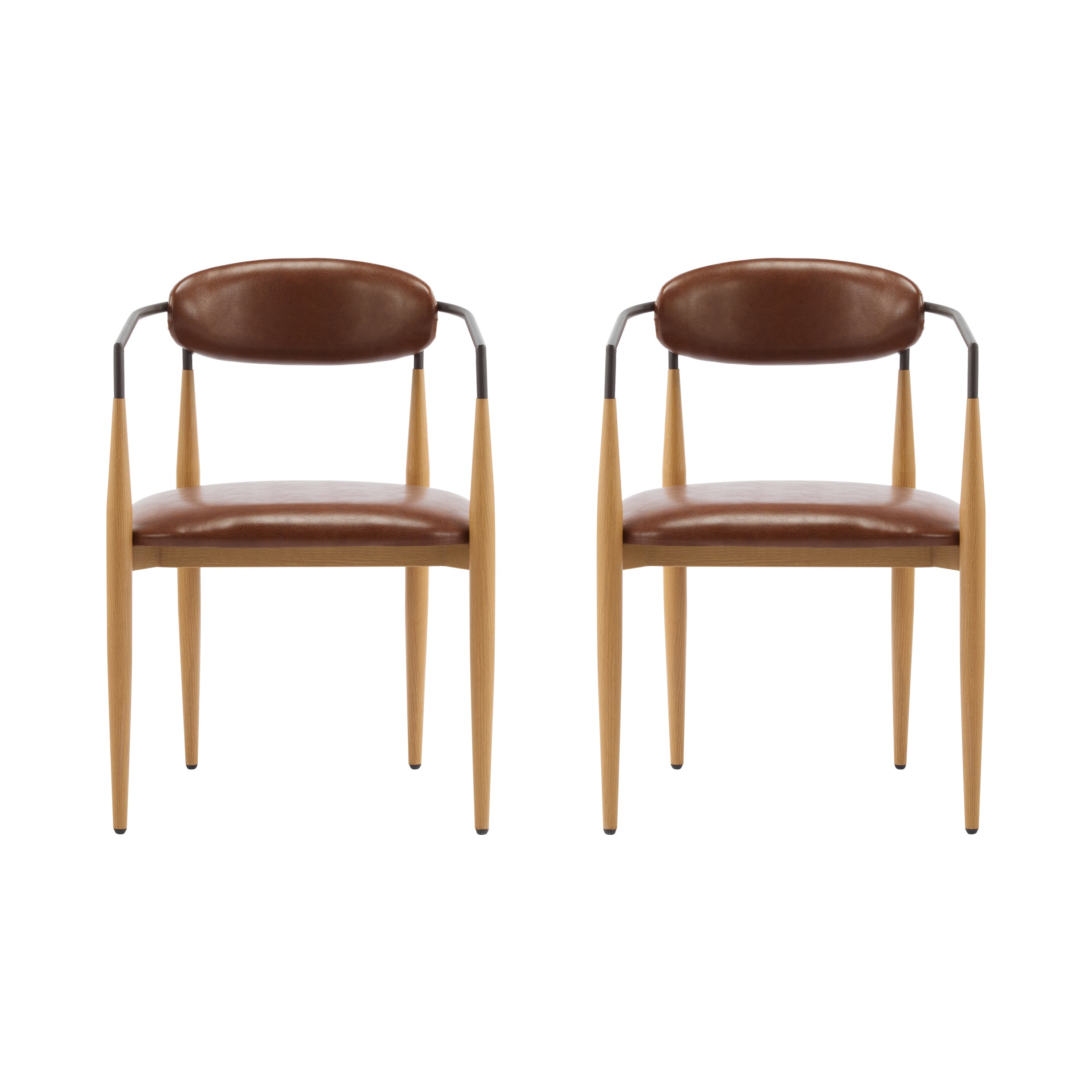 Fielding Mid-Century Modern Dining Chair, Set of 2