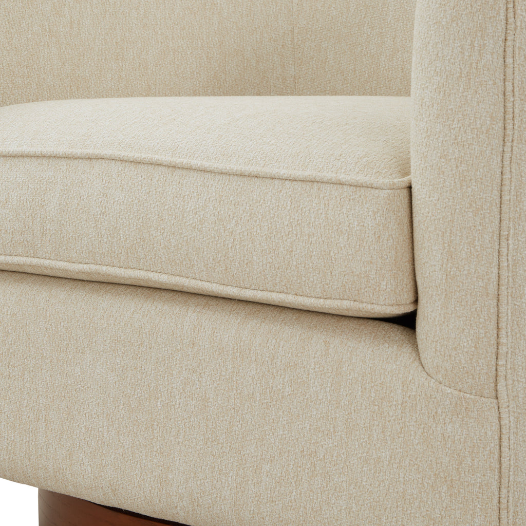 Miramar Wood Base Swivel Club Accent Chair