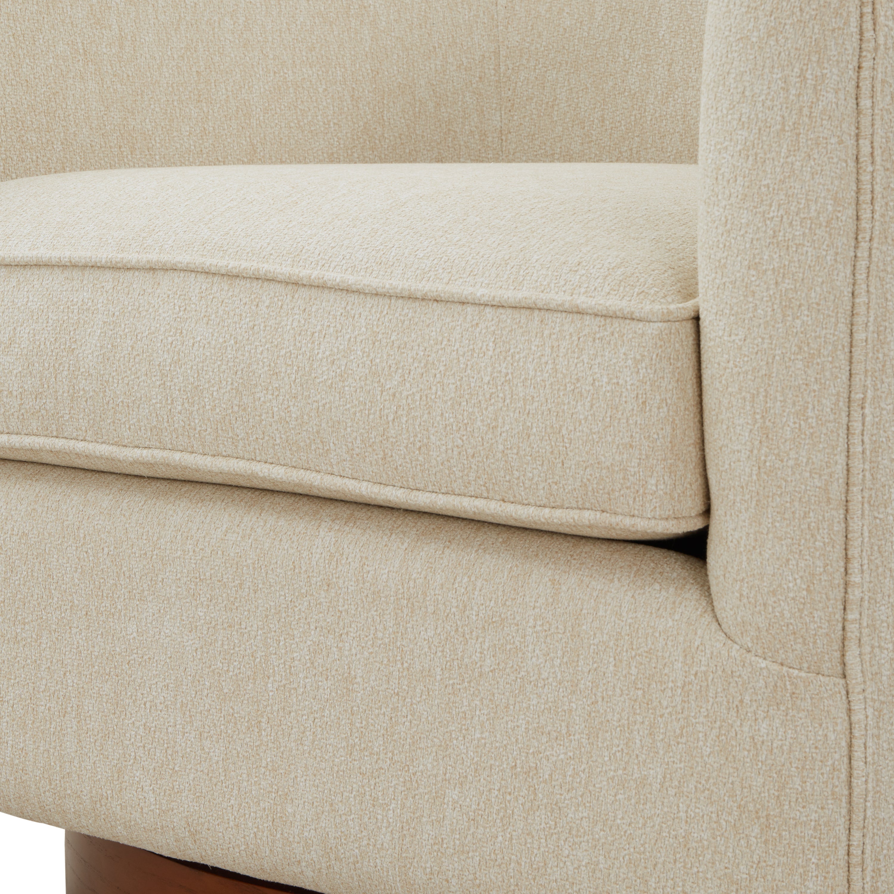Miramar Wood Base Swivel Club Accent Chair