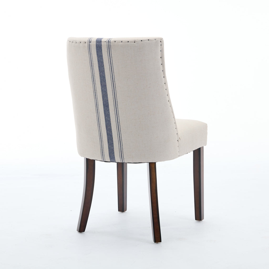 Hearthwick Striped Upholstered Dining Chair, Set of 2