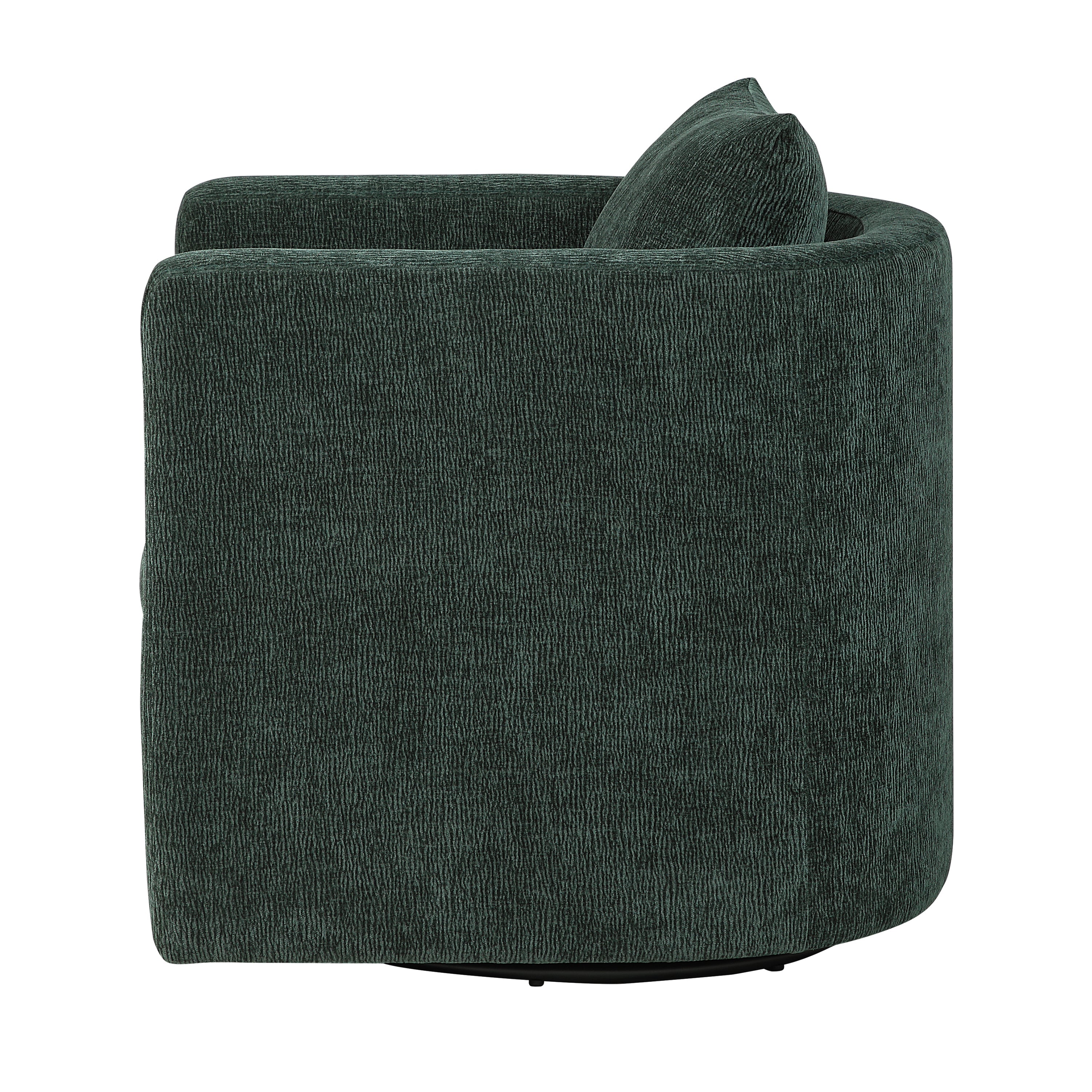 Sutton Light Grey Performance Fabric Swivel Barrel Chair