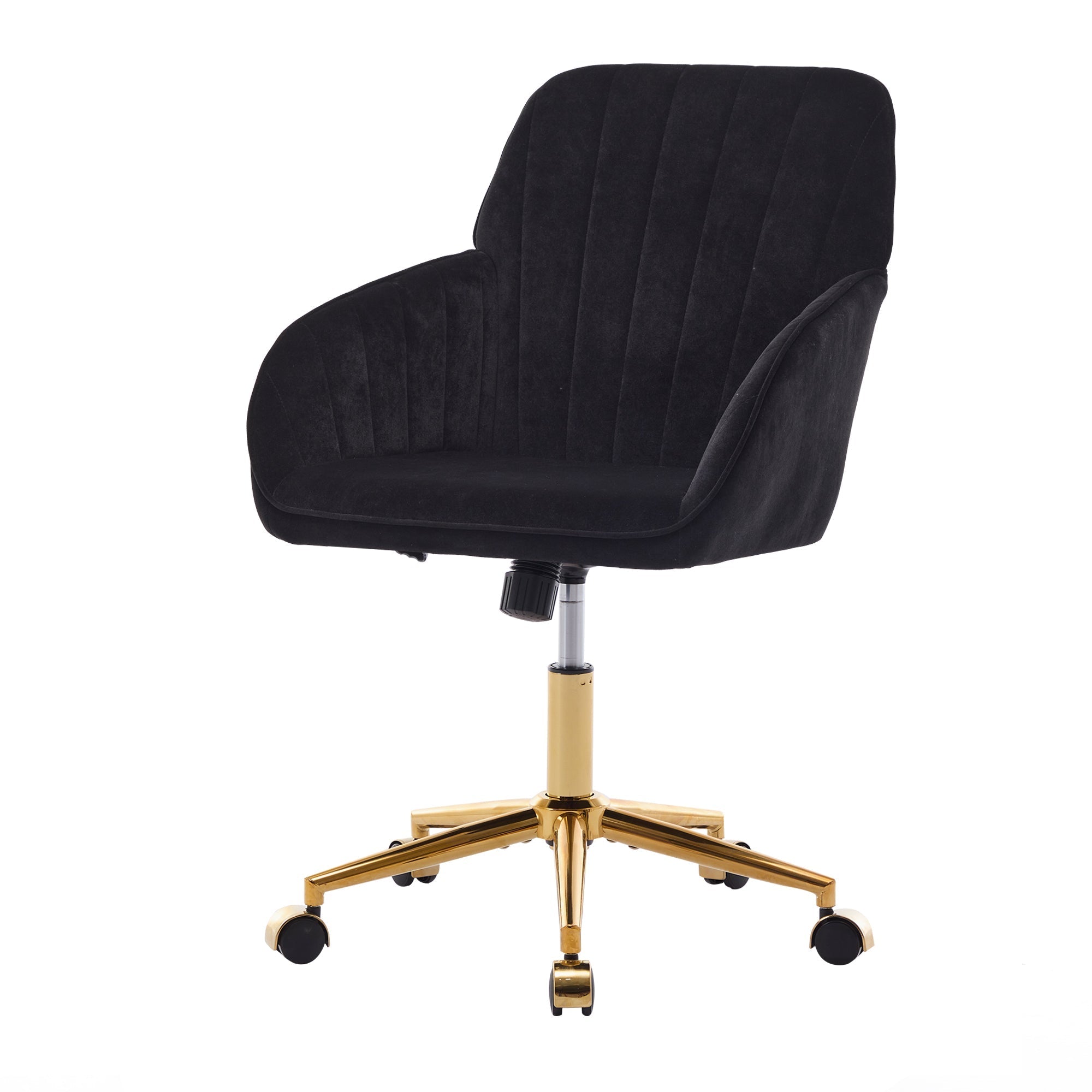 Adjustable Ergonomic Swivel Chair with Golden Base