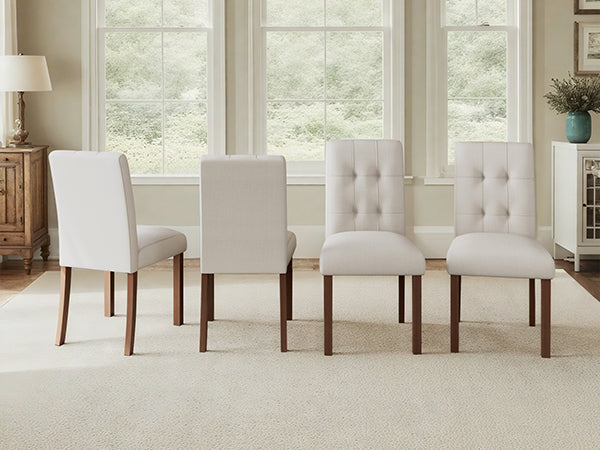Franklin Tufted Upholstered Dining Chairs, Set of 4