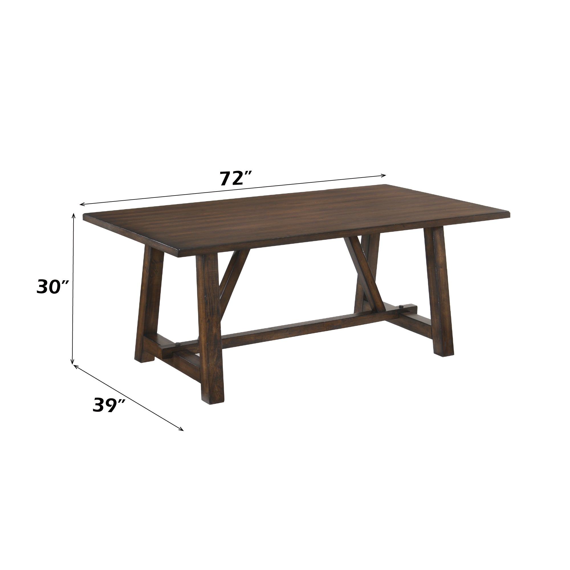 Kaelyn Dark Oak Finish Dining Table
