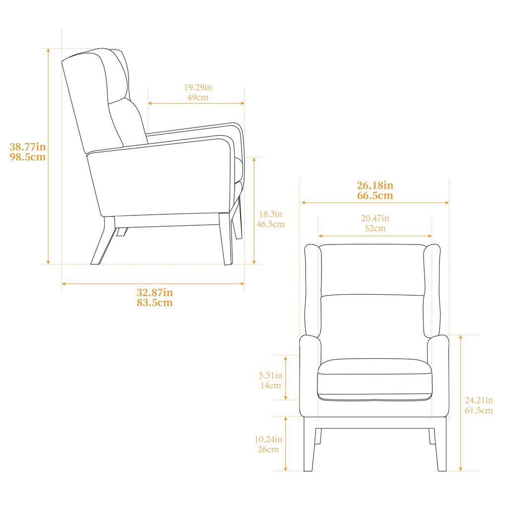 Milstead Wide Modern Accent Chair