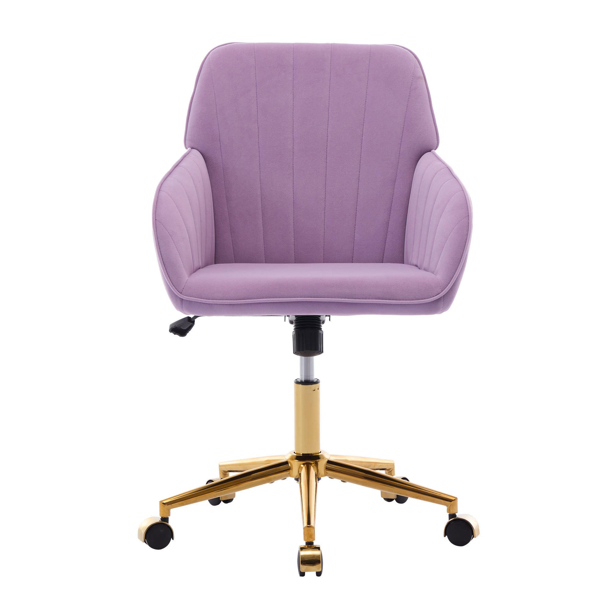 Adjustable Ergonomic Swivel Chair with Golden Base
