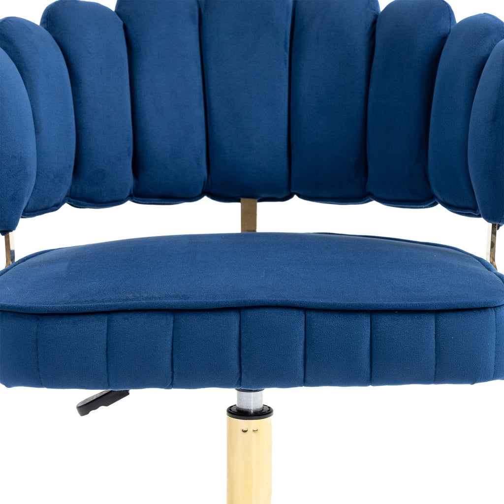 Modern Velvet Home Office Desk Chair with Adjustable Height and Swivel Wheels