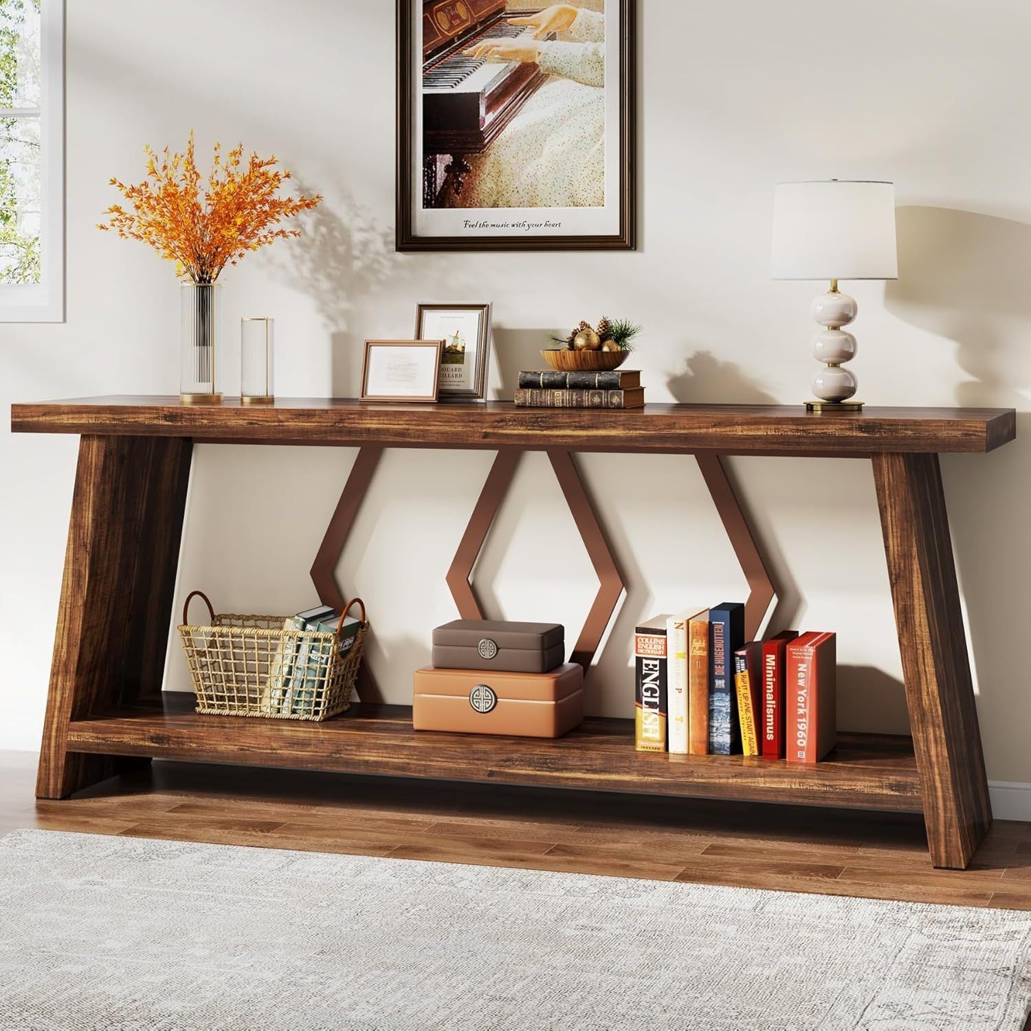 Fenwick Farmhouse 2-Tier Console Table