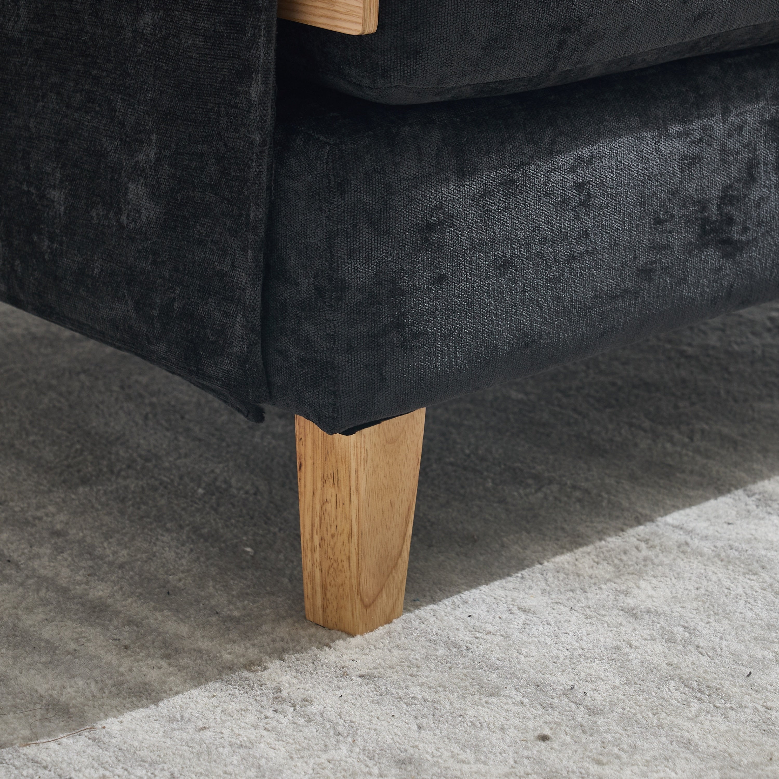 Mid-Century Modern Chenille Foldable Sofa Bed Recliner