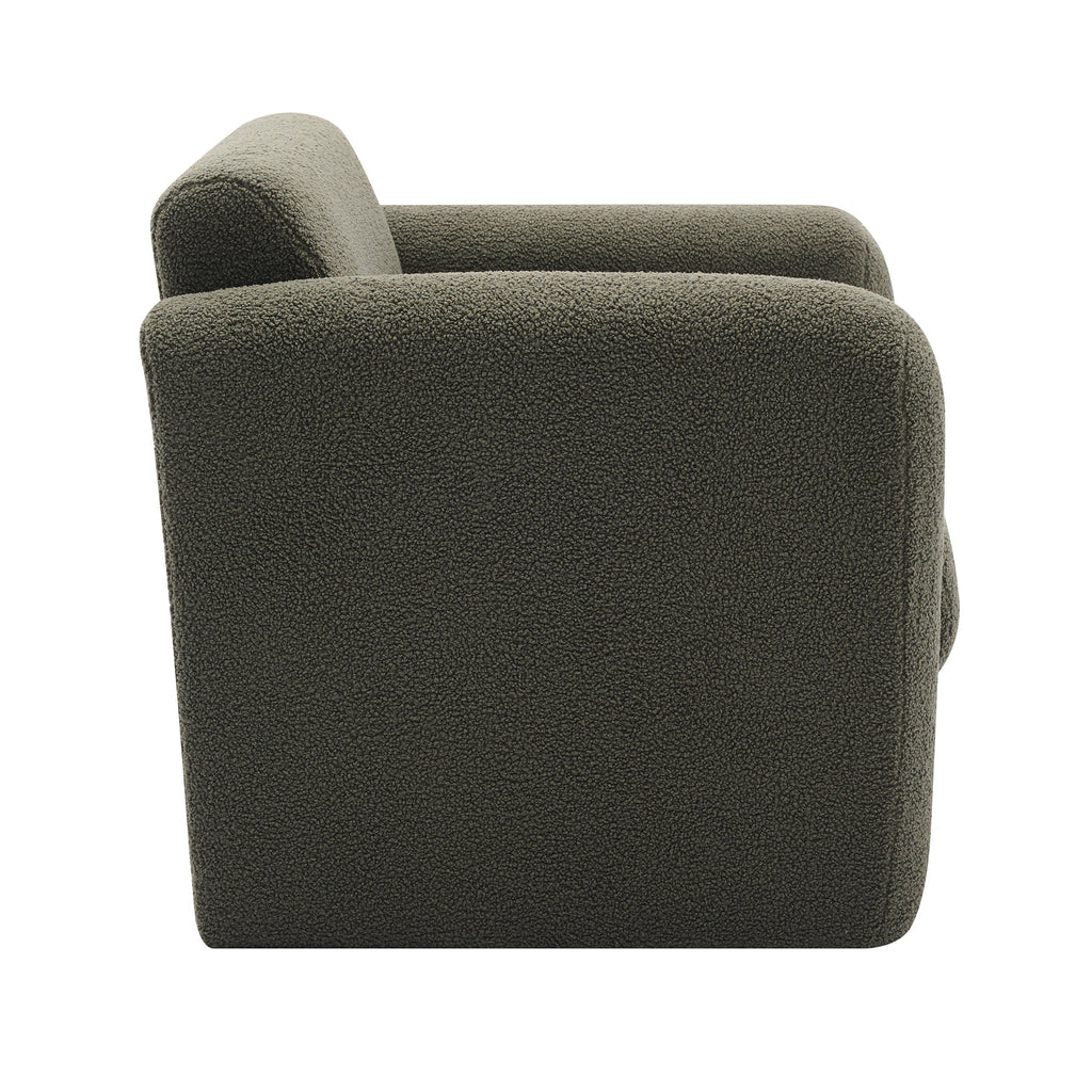 Marlowe Modern Sherpa Upholstered Comfy Reading Accent Chair