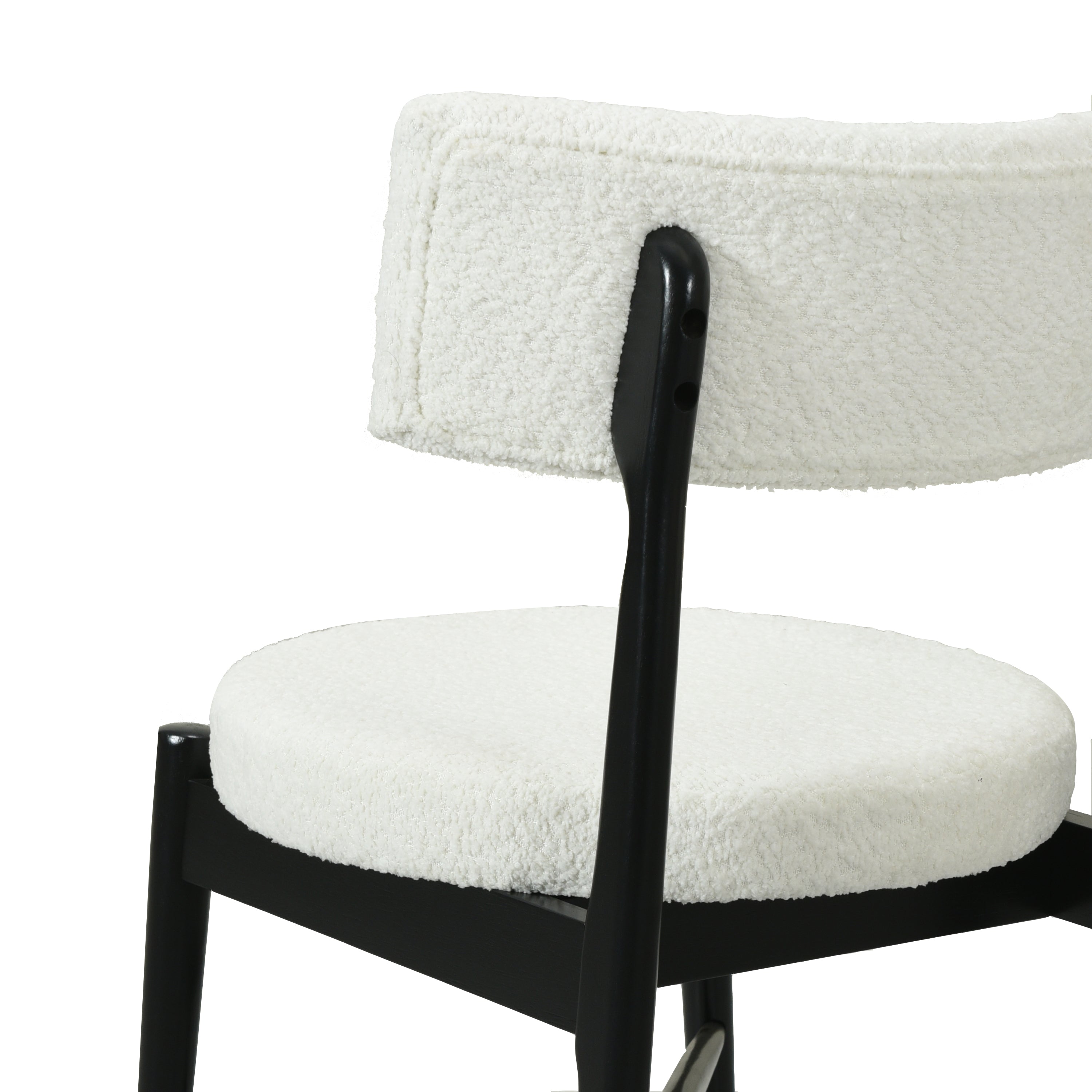Harveston Mid Century Modern Boucle Upholstered Dining Chairs, Set of 2