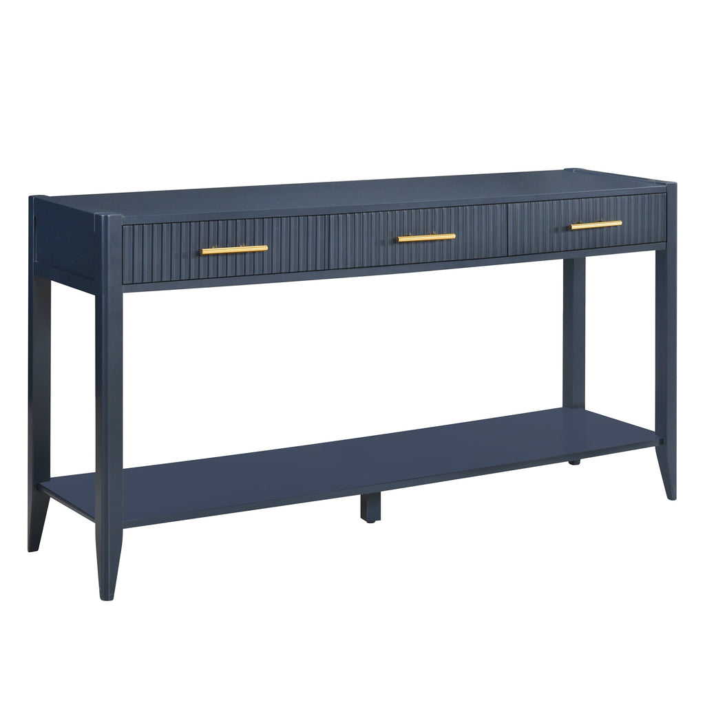 Fluted Drawer Contemporary Entryway Console Table